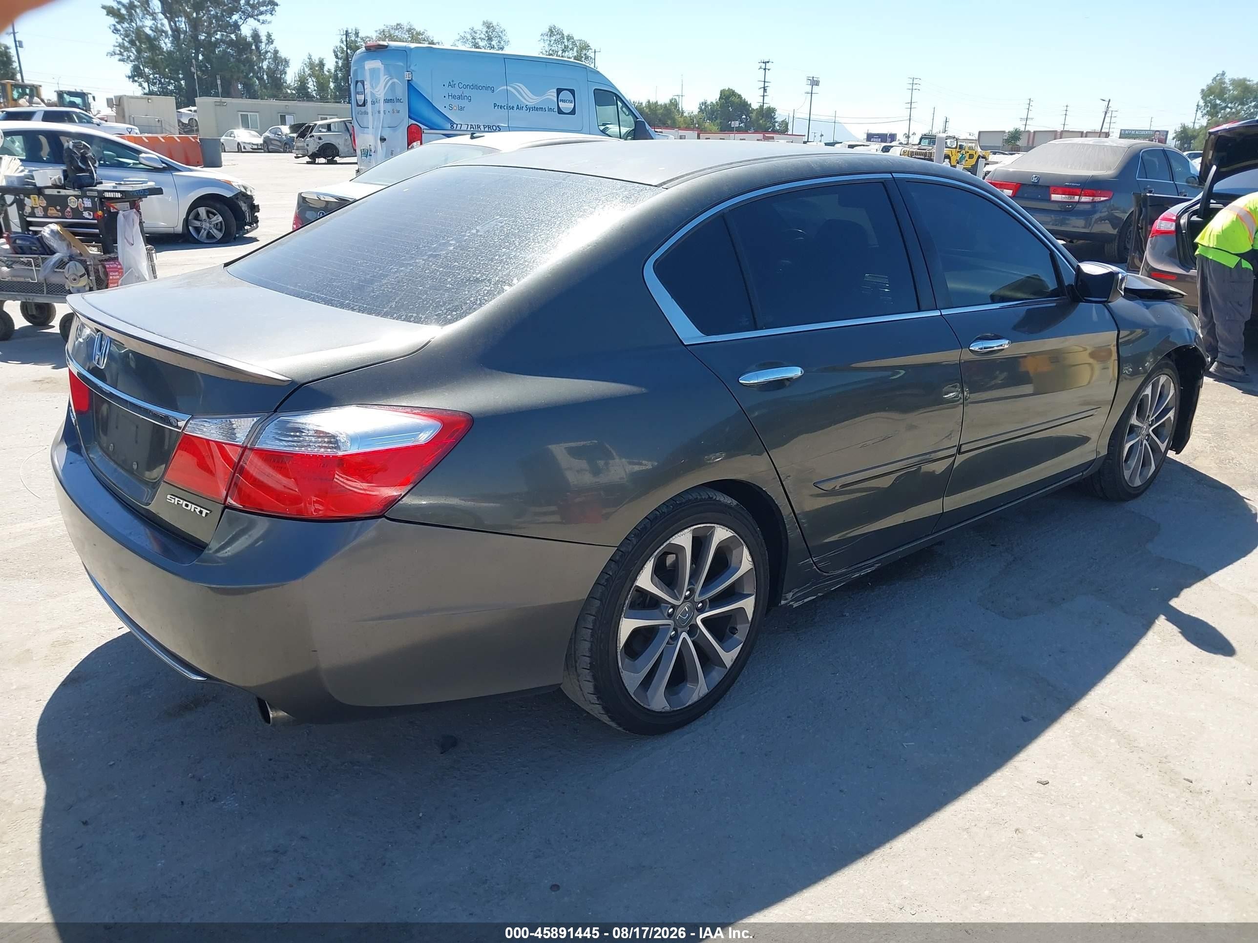 2013 Honda Accord Sport Gray vin: 1HGCR2F56DA124308