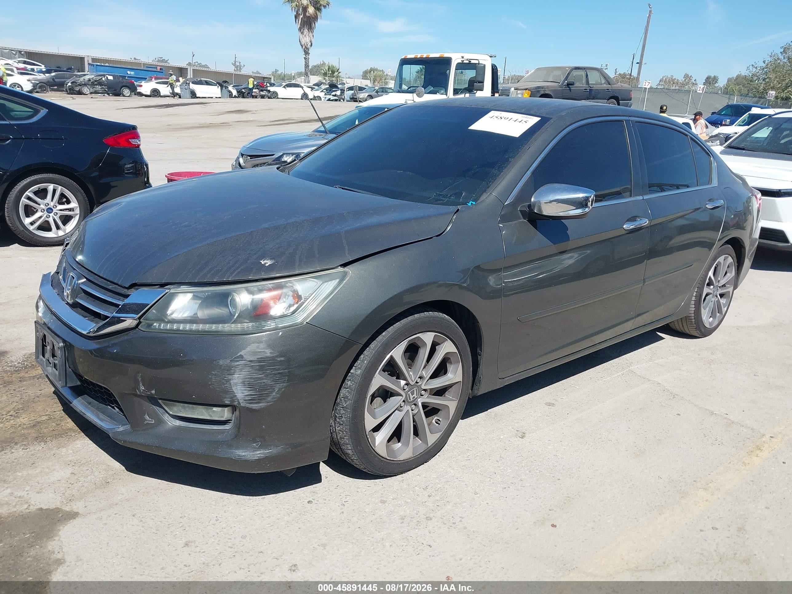 2013 Honda Accord Sport Gray vin: 1HGCR2F56DA124308