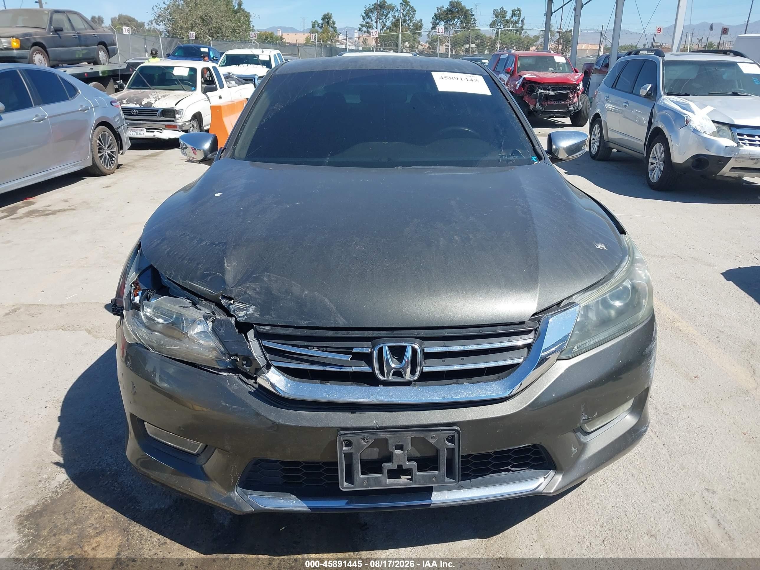 2013 Honda Accord Sport Gray vin: 1HGCR2F56DA124308