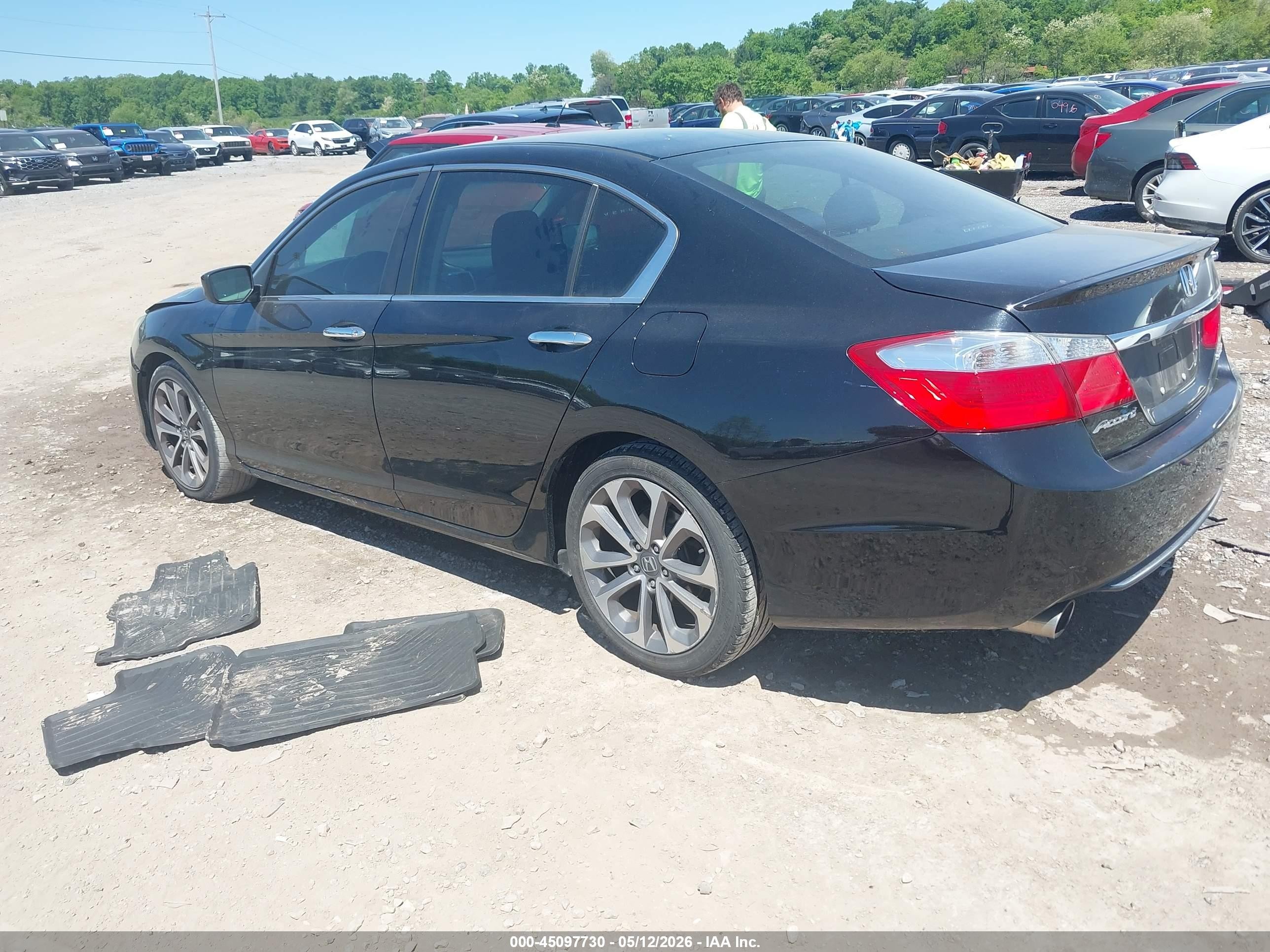 2013 Honda Accord Sport Black vin: 1HGCR2F56DA155607