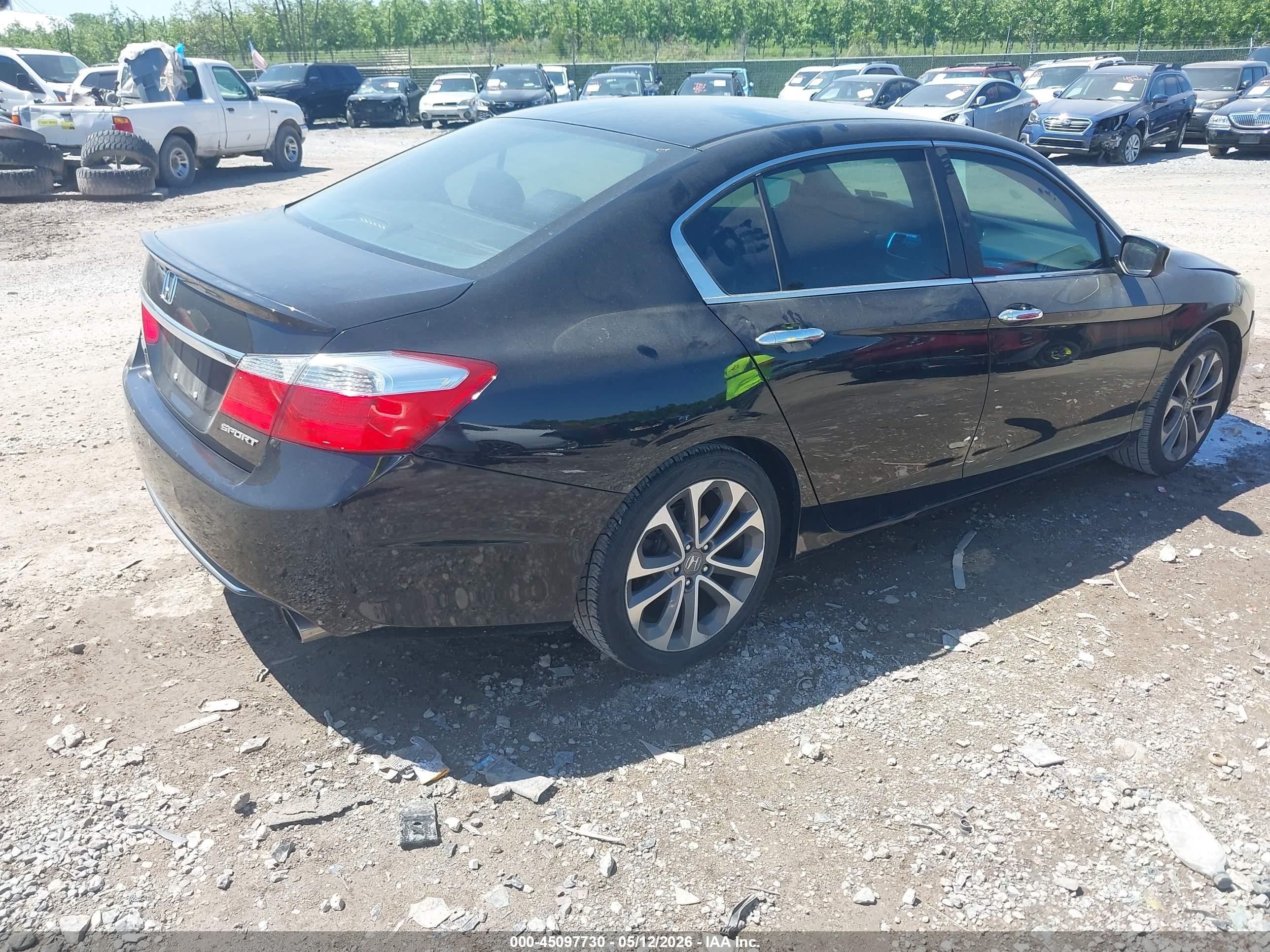 2013 Honda Accord Sport Black vin: 1HGCR2F56DA155607