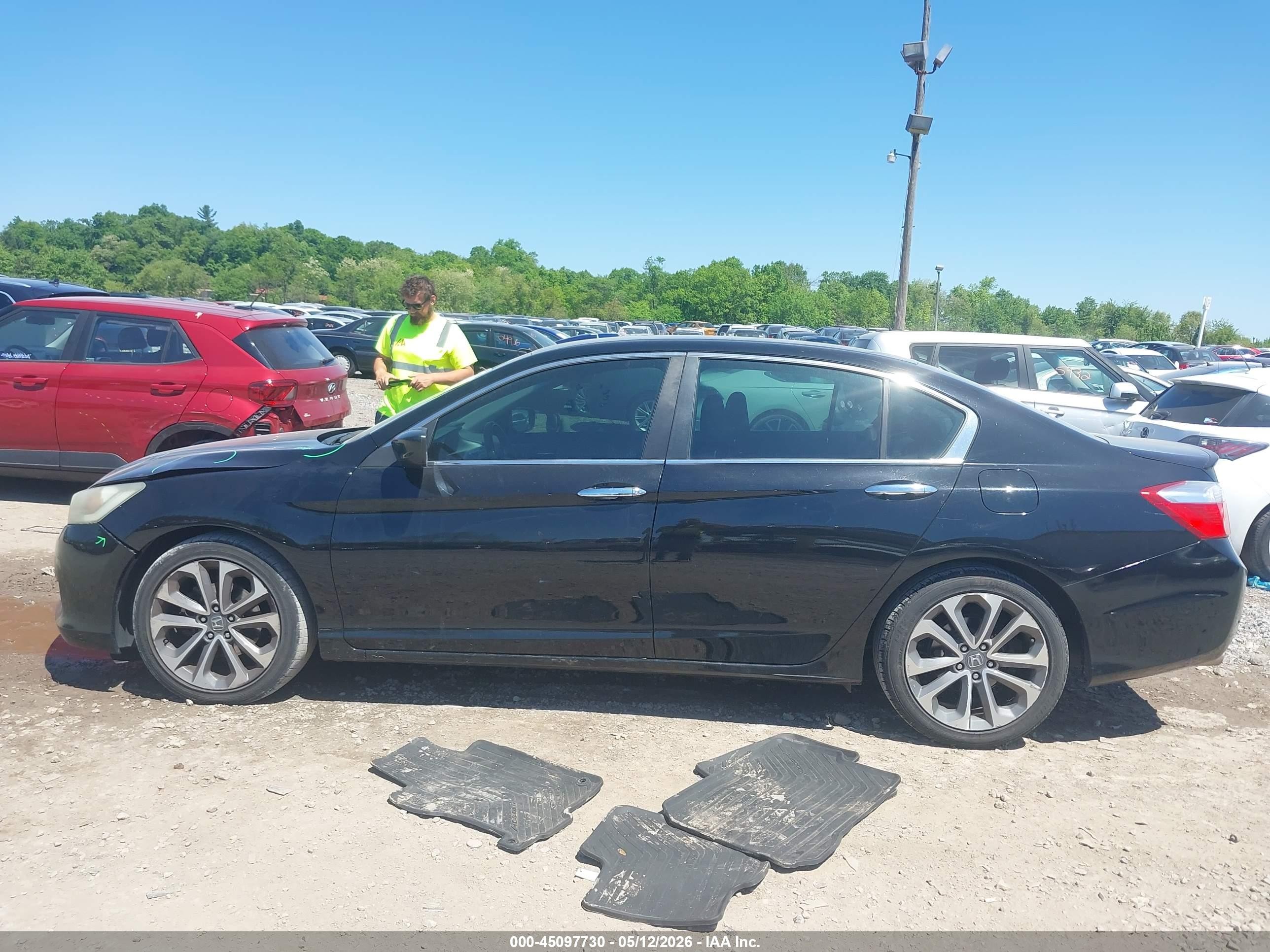 2013 Honda Accord Sport Black vin: 1HGCR2F56DA155607