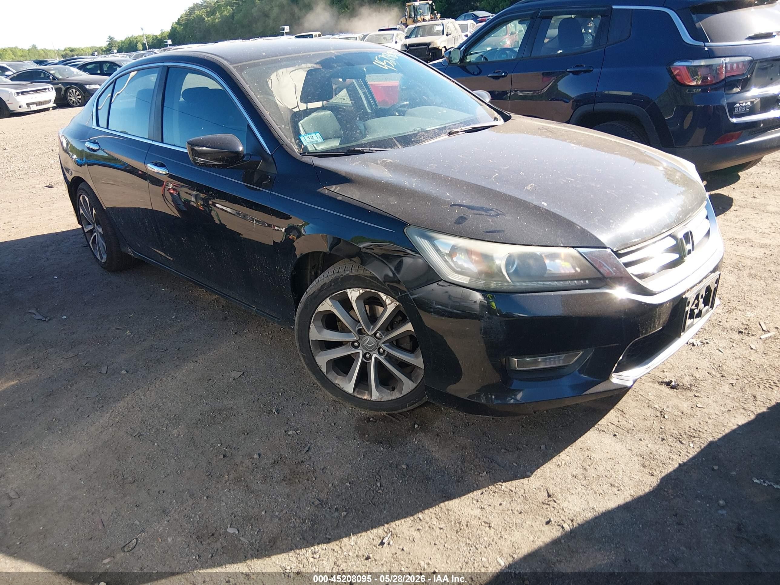2013 Honda Accord Sport Black vin: 1HGCR2F56DA222254