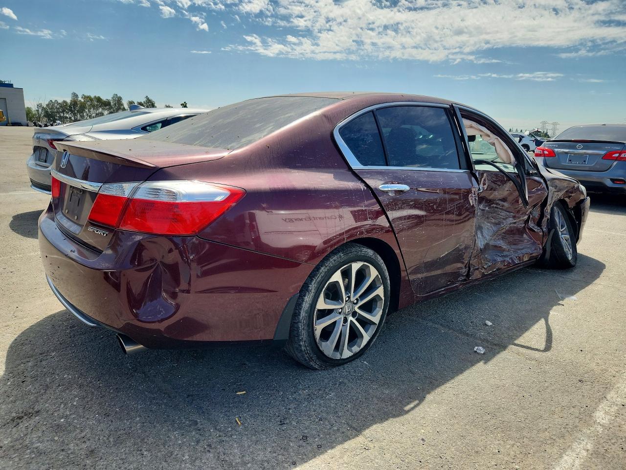 2013 Honda Accord Sport Burgundy vin: 1HGCR2F56DA253178