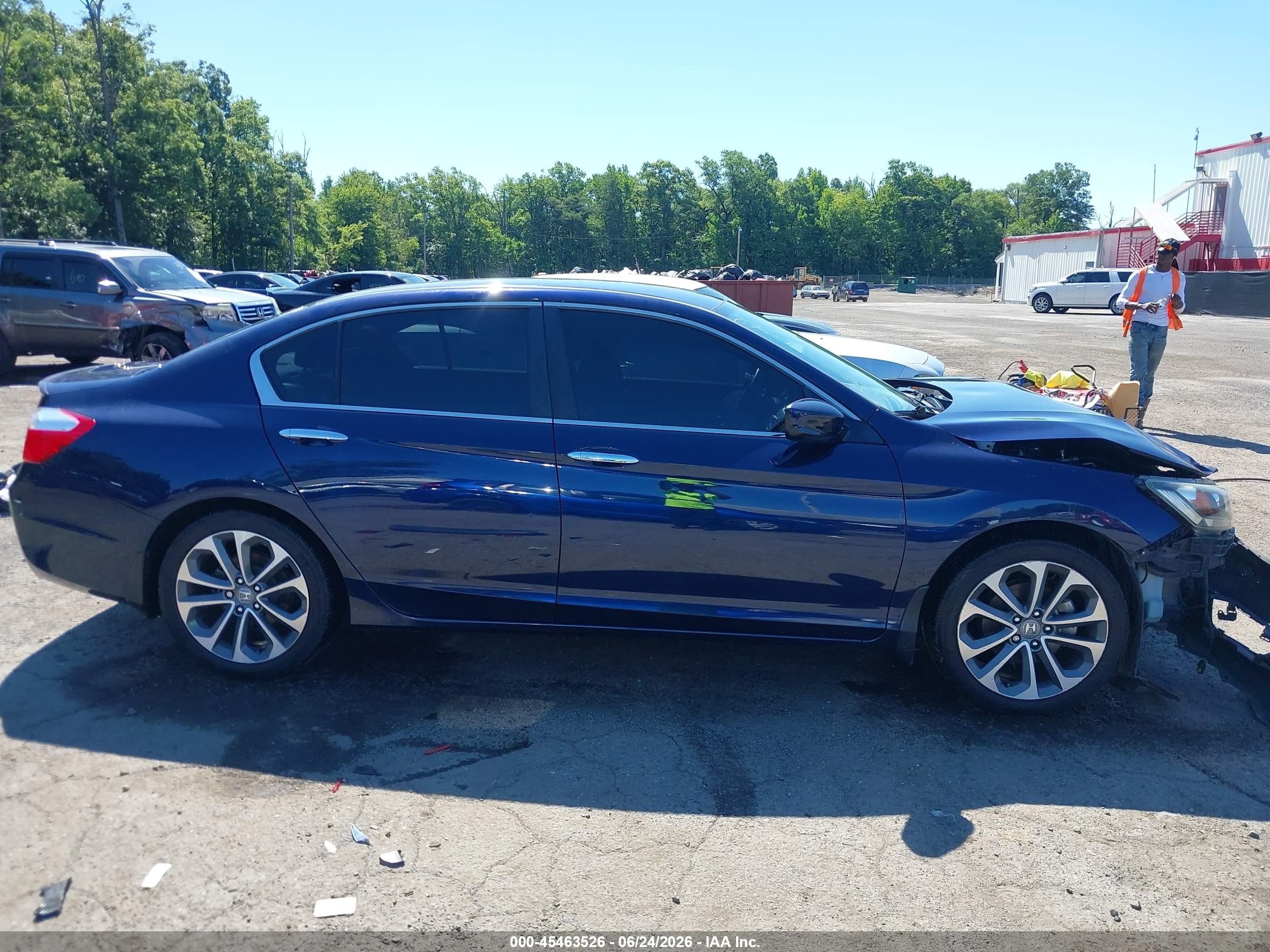 2014 Honda Accord Sport Blue vin: 1HGCR2F56EA018619