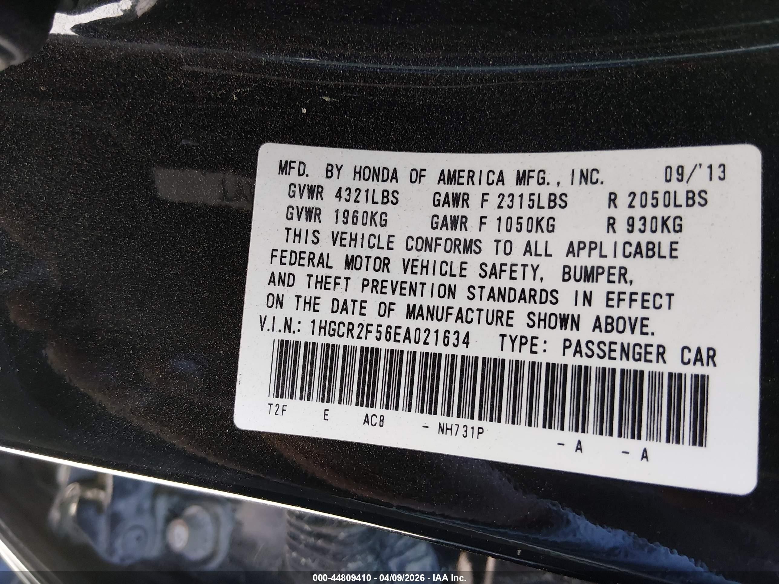 2014 Honda Accord Sport Black vin: 1HGCR2F56EA021634