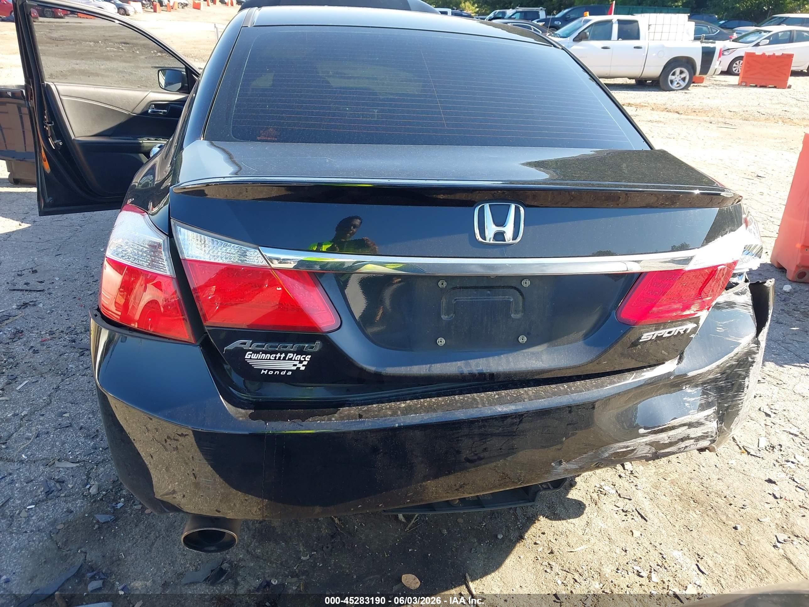 2014 Honda Accord Sport Black vin: 1HGCR2F56EA046971