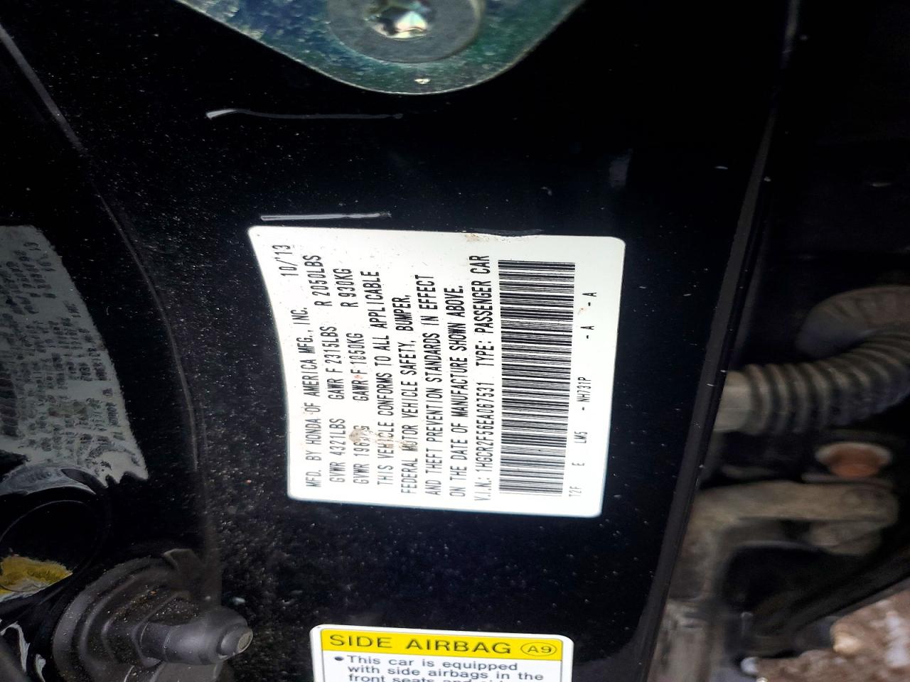 2014 Honda Accord Sport Черный vin: 1HGCR2F56EA067531