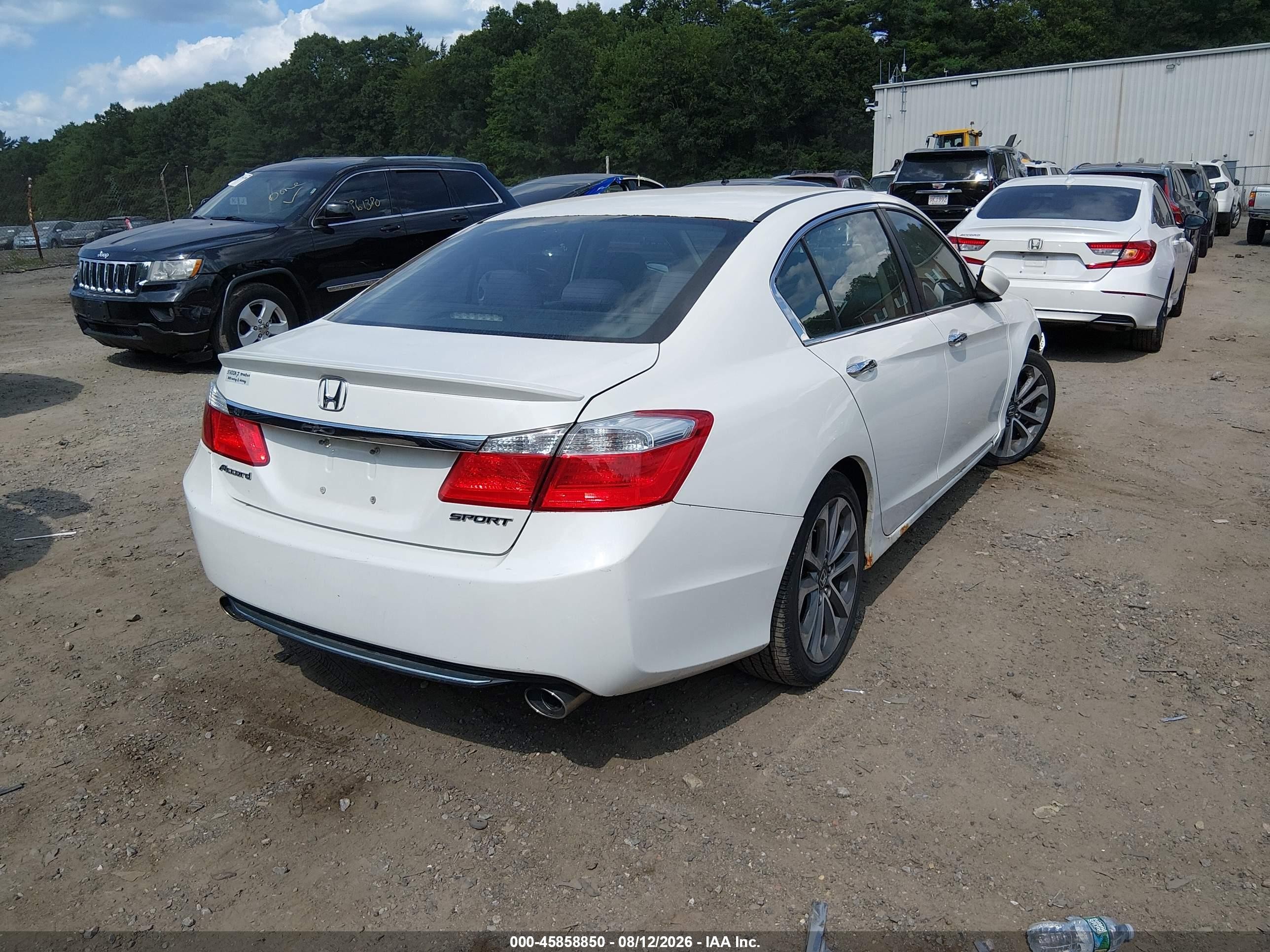 2014 Honda Accord Sport White vin: 1HGCR2F56EA115044