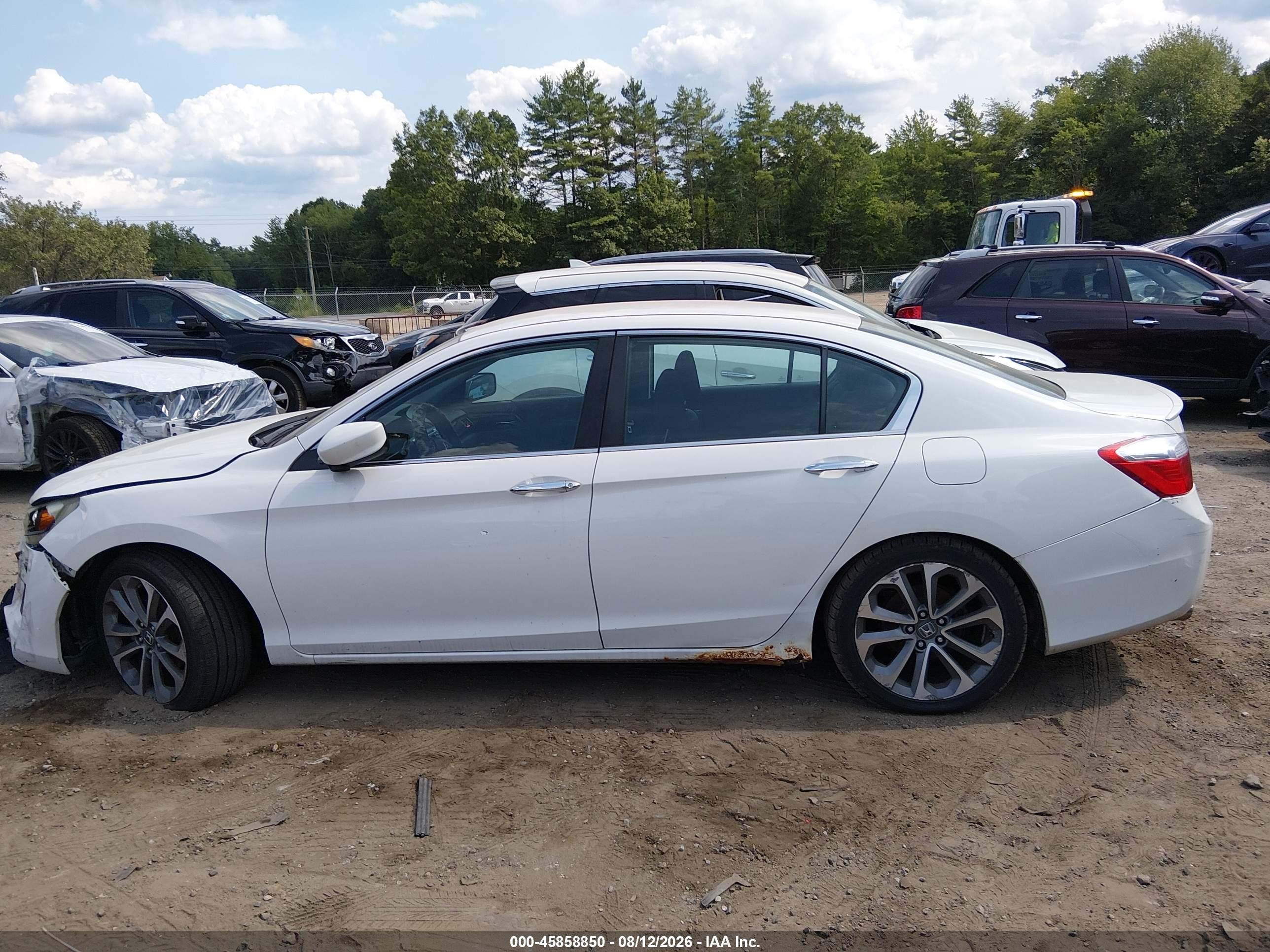 2014 Honda Accord Sport White vin: 1HGCR2F56EA115044