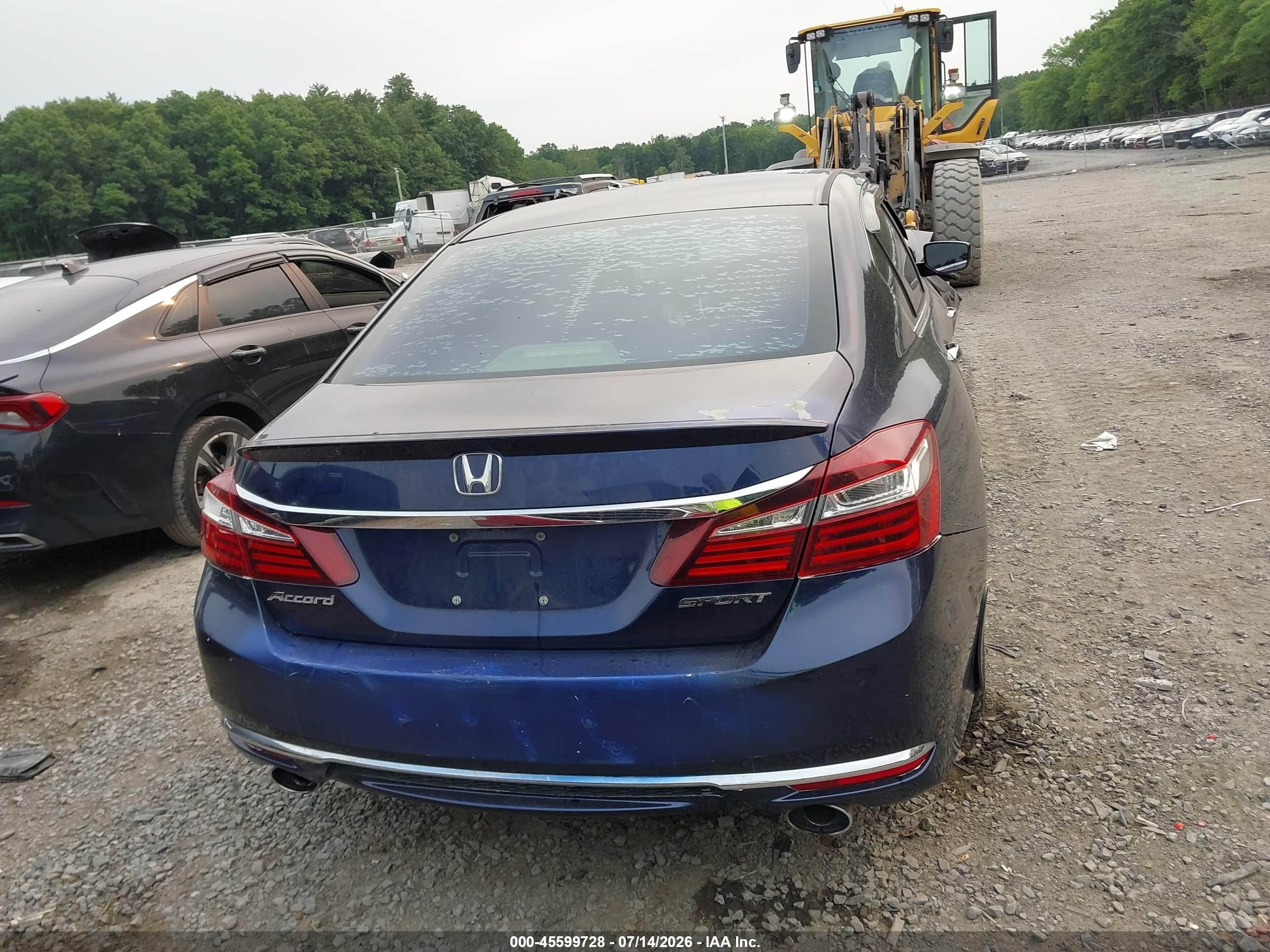 2014 Honda Accord Sport Dark Blue vin: 1HGCR2F56EA233353