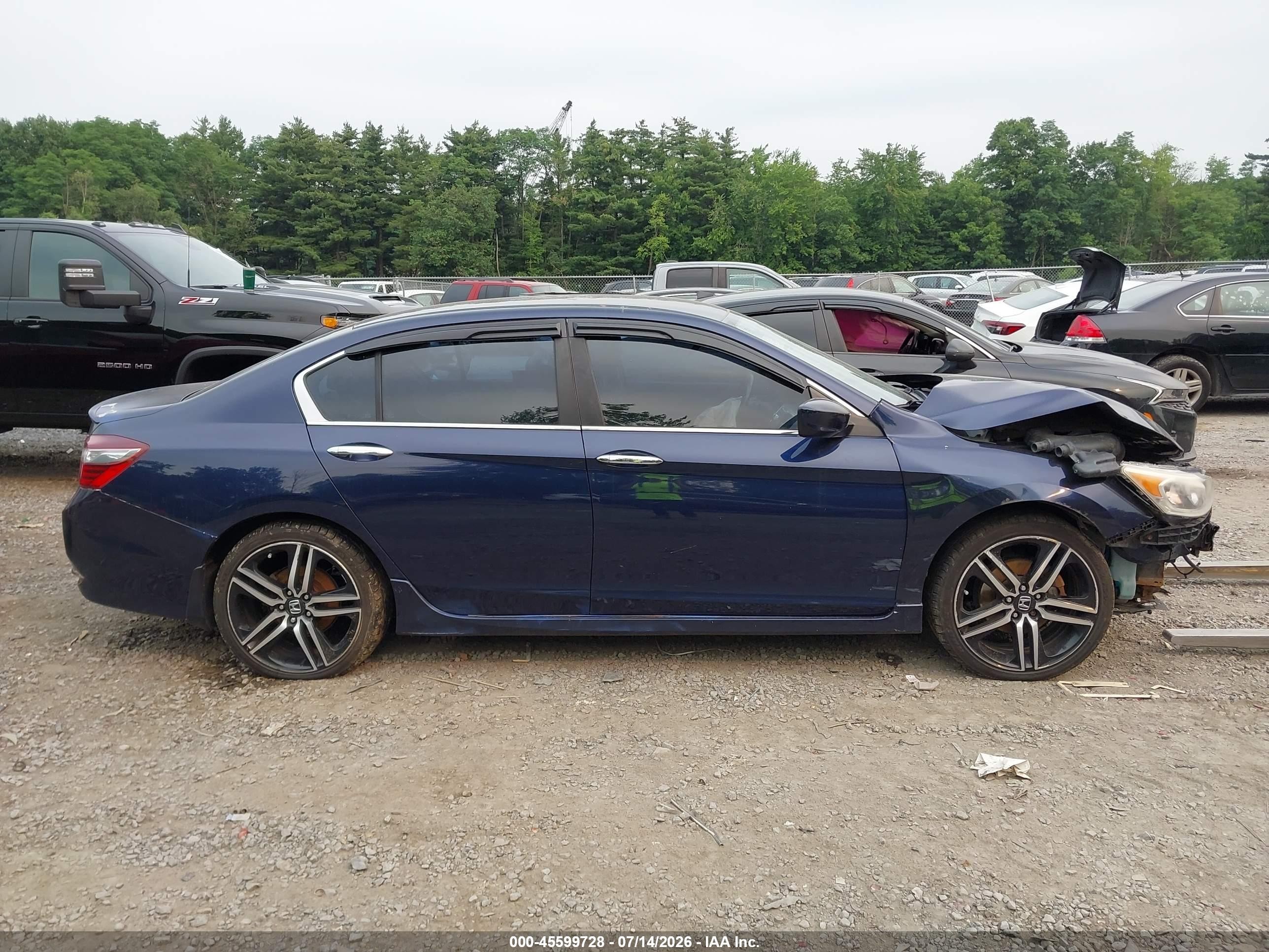 2014 Honda Accord Sport Dark Blue vin: 1HGCR2F56EA233353