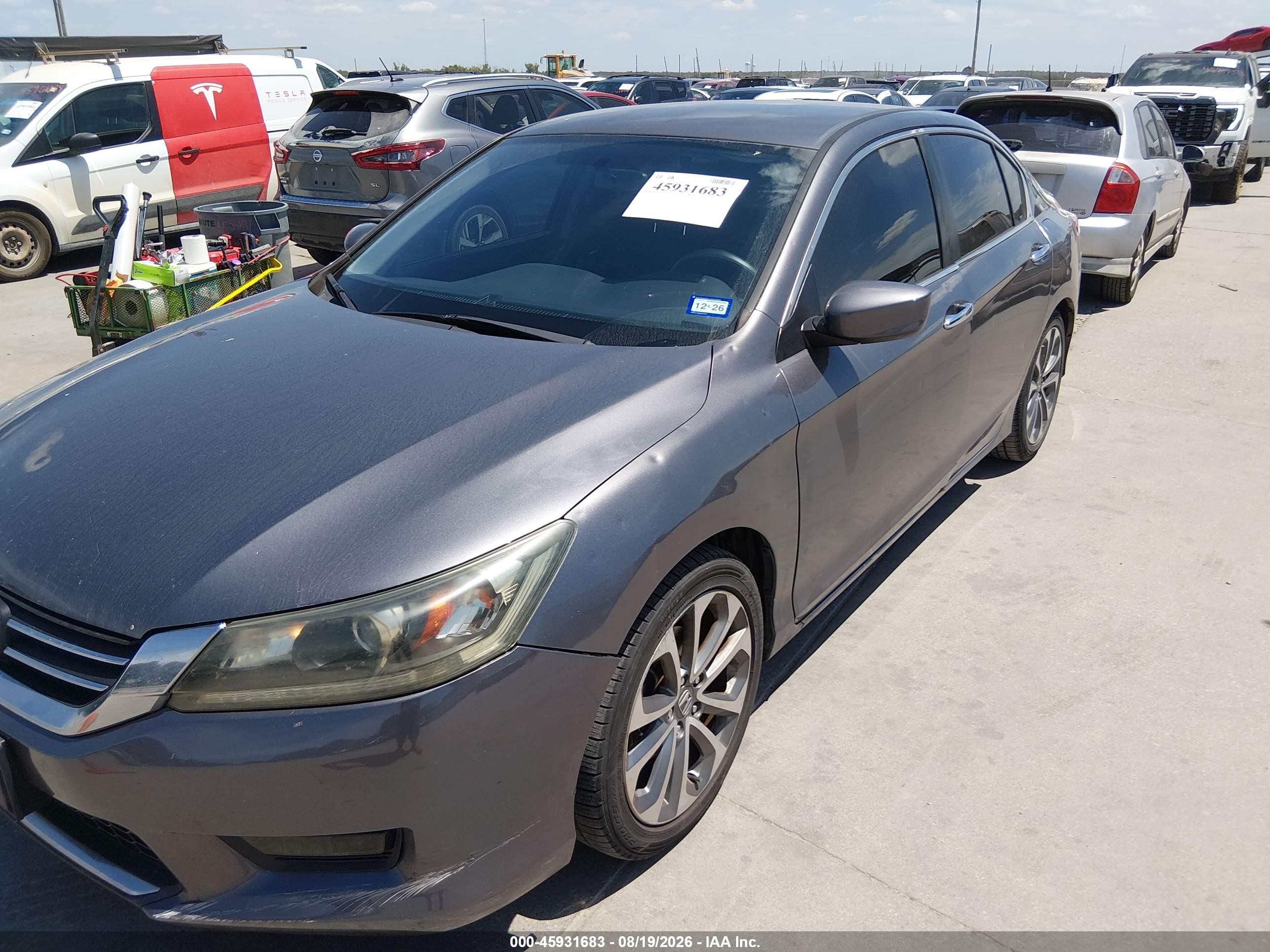2014 Honda Accord Sport Gray vin: 1HGCR2F56EA274520