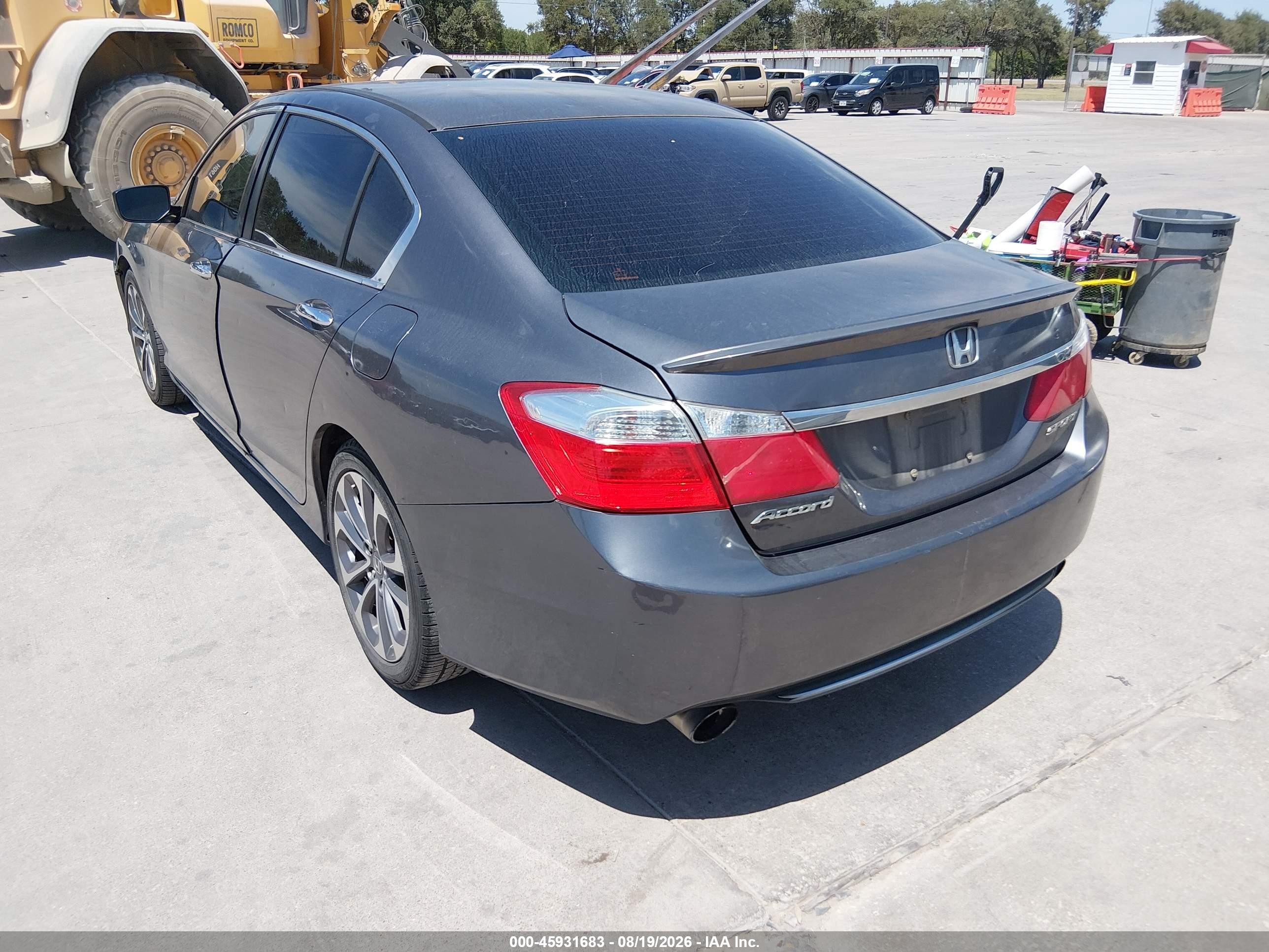 2014 Honda Accord Sport Gray vin: 1HGCR2F56EA274520