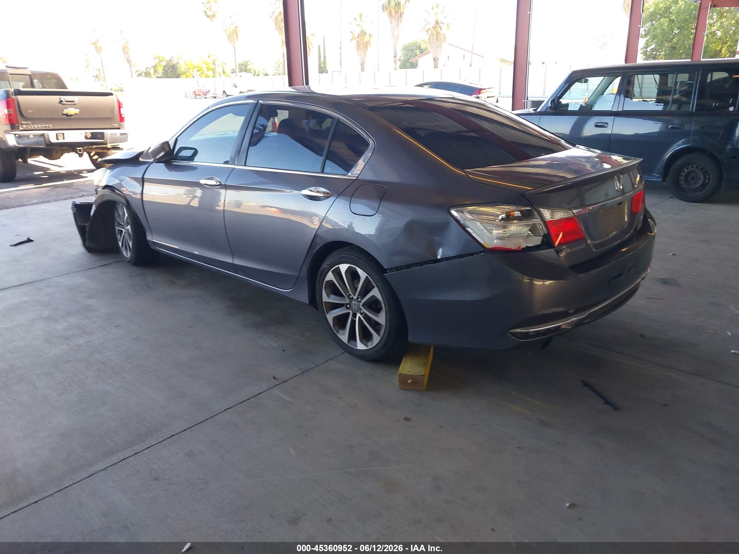 2014 Honda Accord Sport Серый vin: 1HGCR2F56EA296355