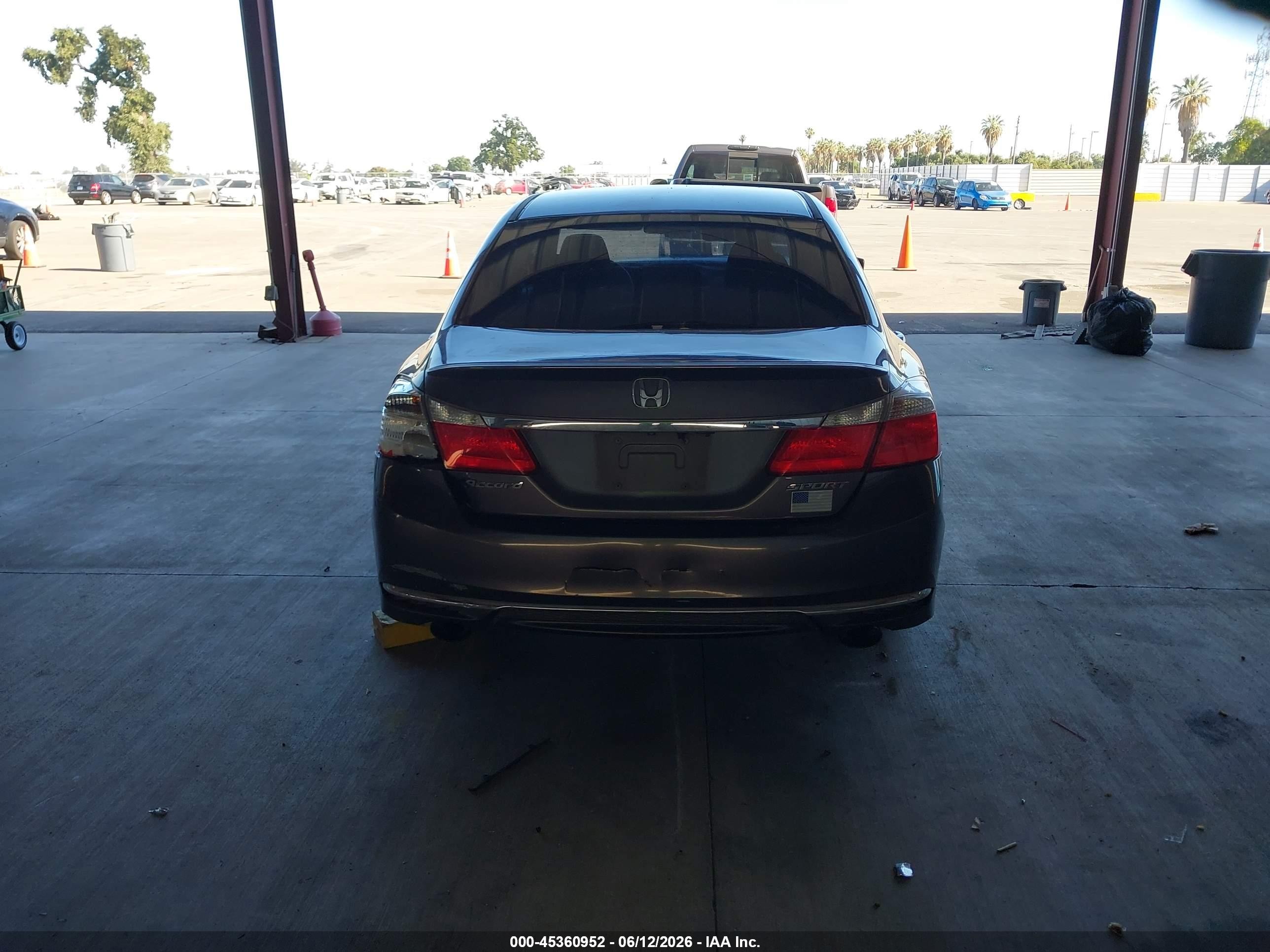 2014 Honda Accord Sport Серый vin: 1HGCR2F56EA296355