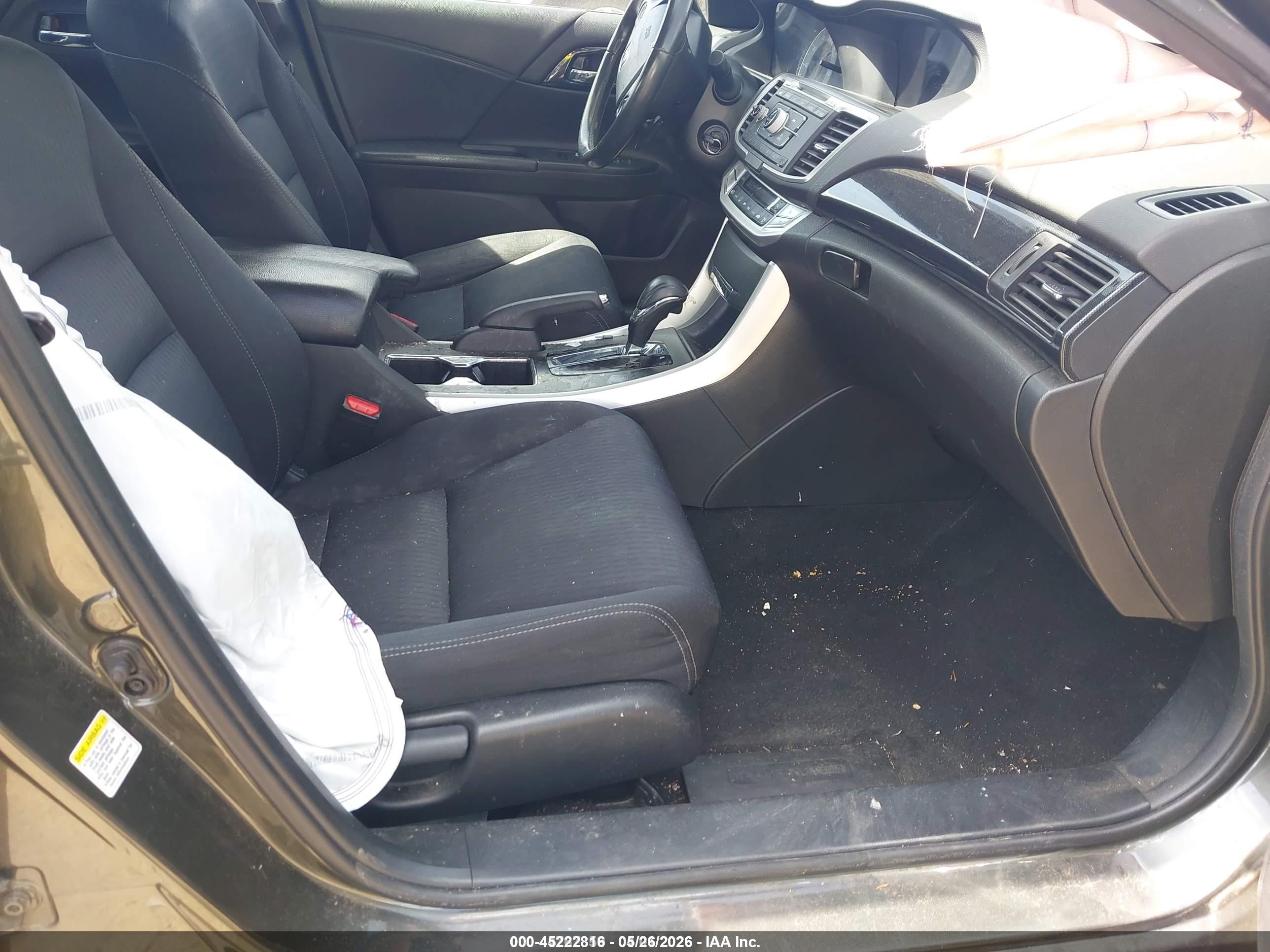 2015 Honda Accord Sport Серый vin: 1HGCR2F56FA023983