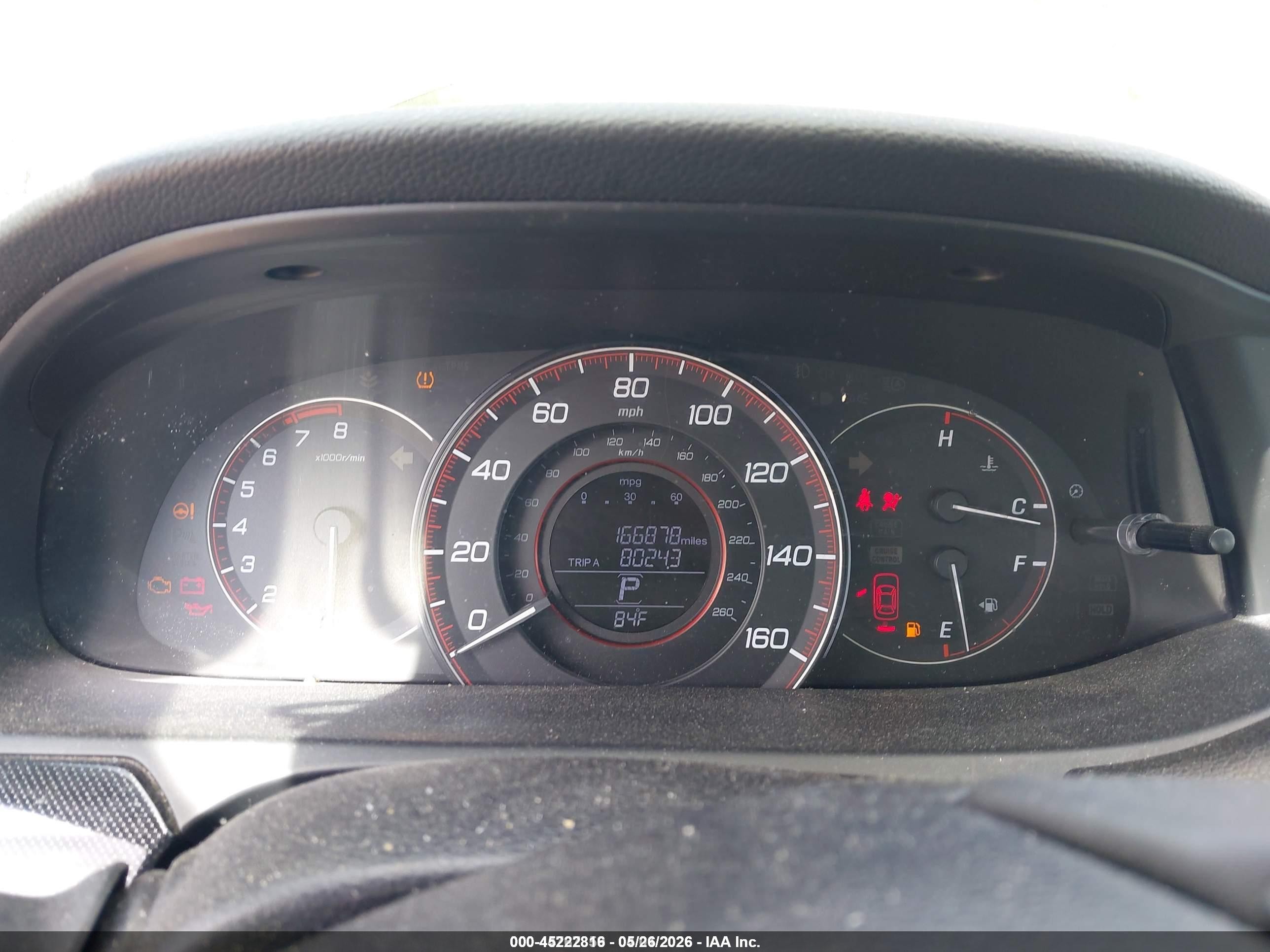 2015 Honda Accord Sport Серый vin: 1HGCR2F56FA023983