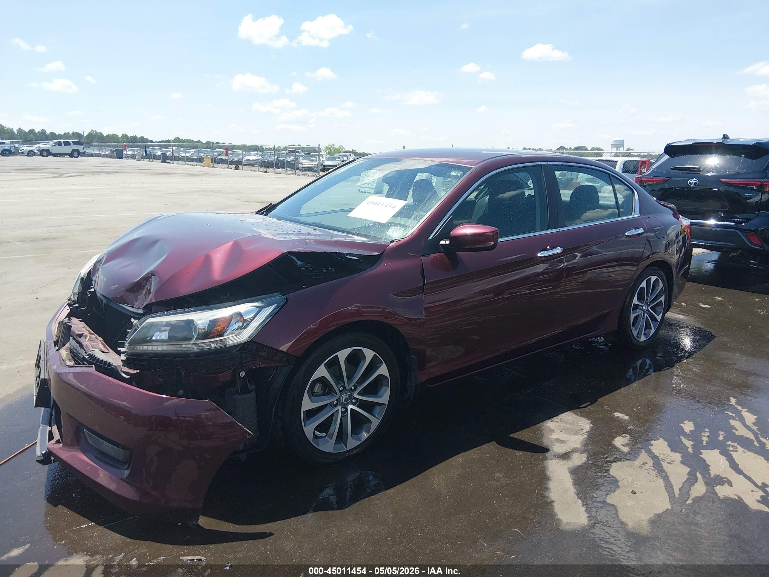 2015 Honda Accord Sport Burgundy vin: 1HGCR2F56FA024356