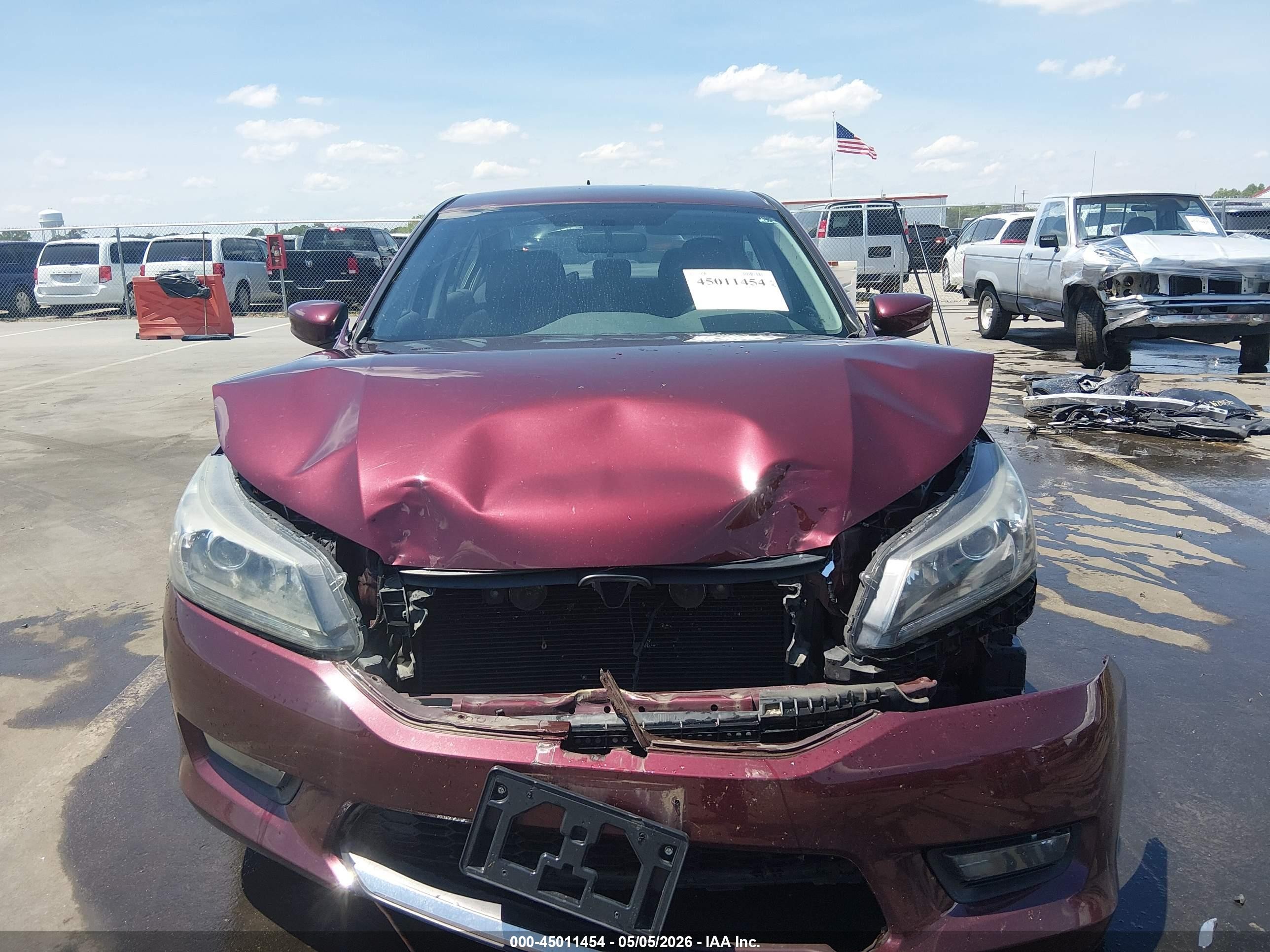 2015 Honda Accord Sport Burgundy vin: 1HGCR2F56FA024356