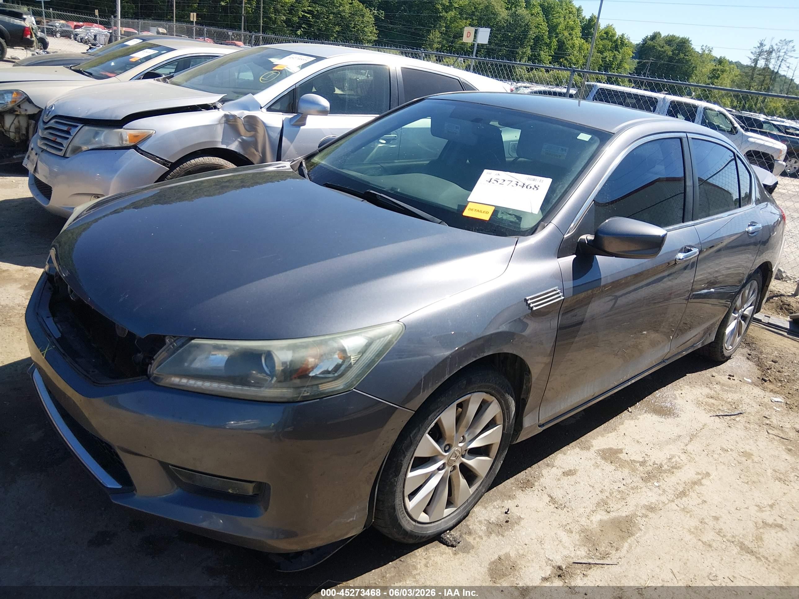 2015 Honda Accord Sport Серый vin: 1HGCR2F56FA039228