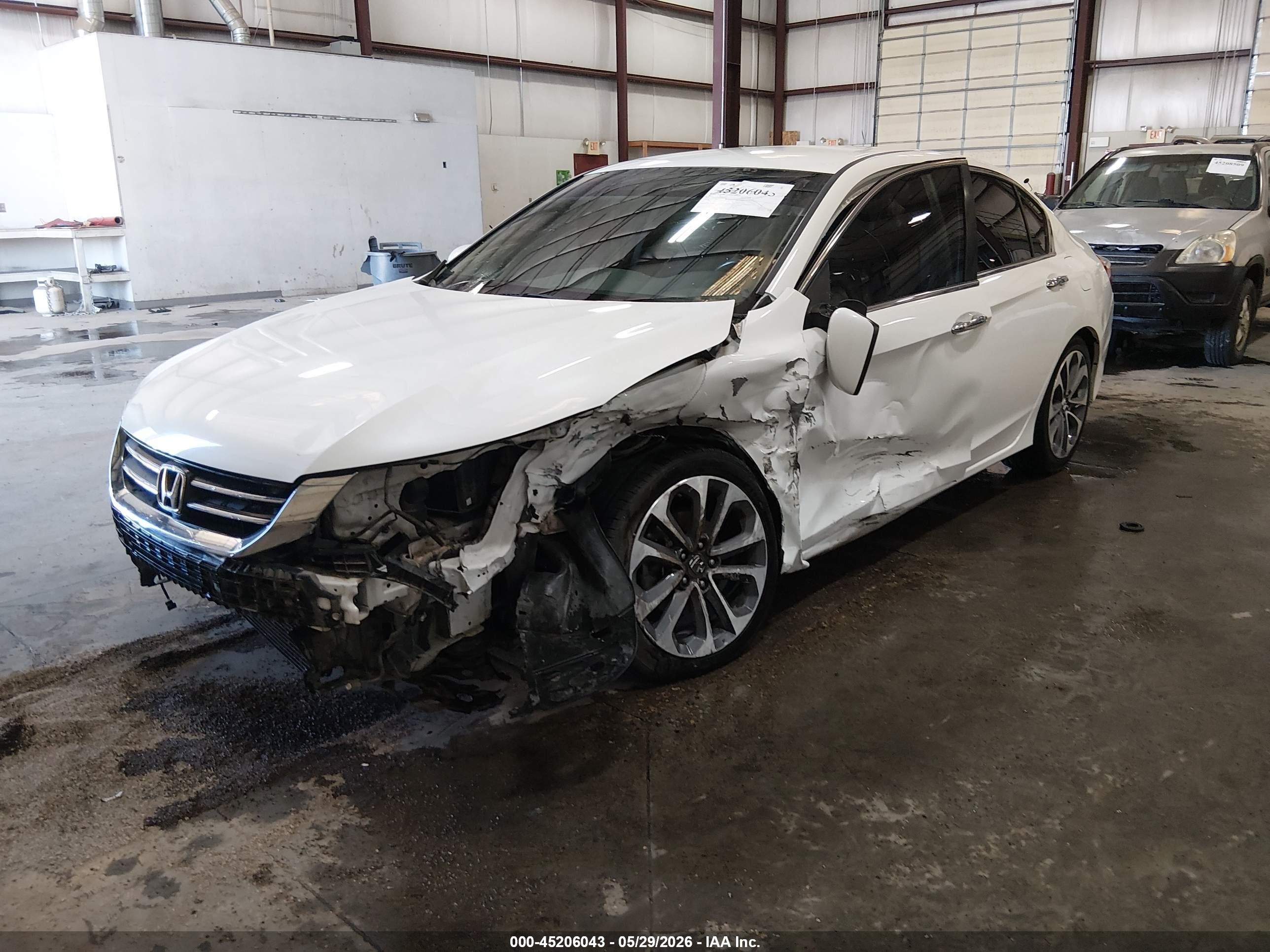 2015 Honda Accord Sport Белый vin: 1HGCR2F56FA052559