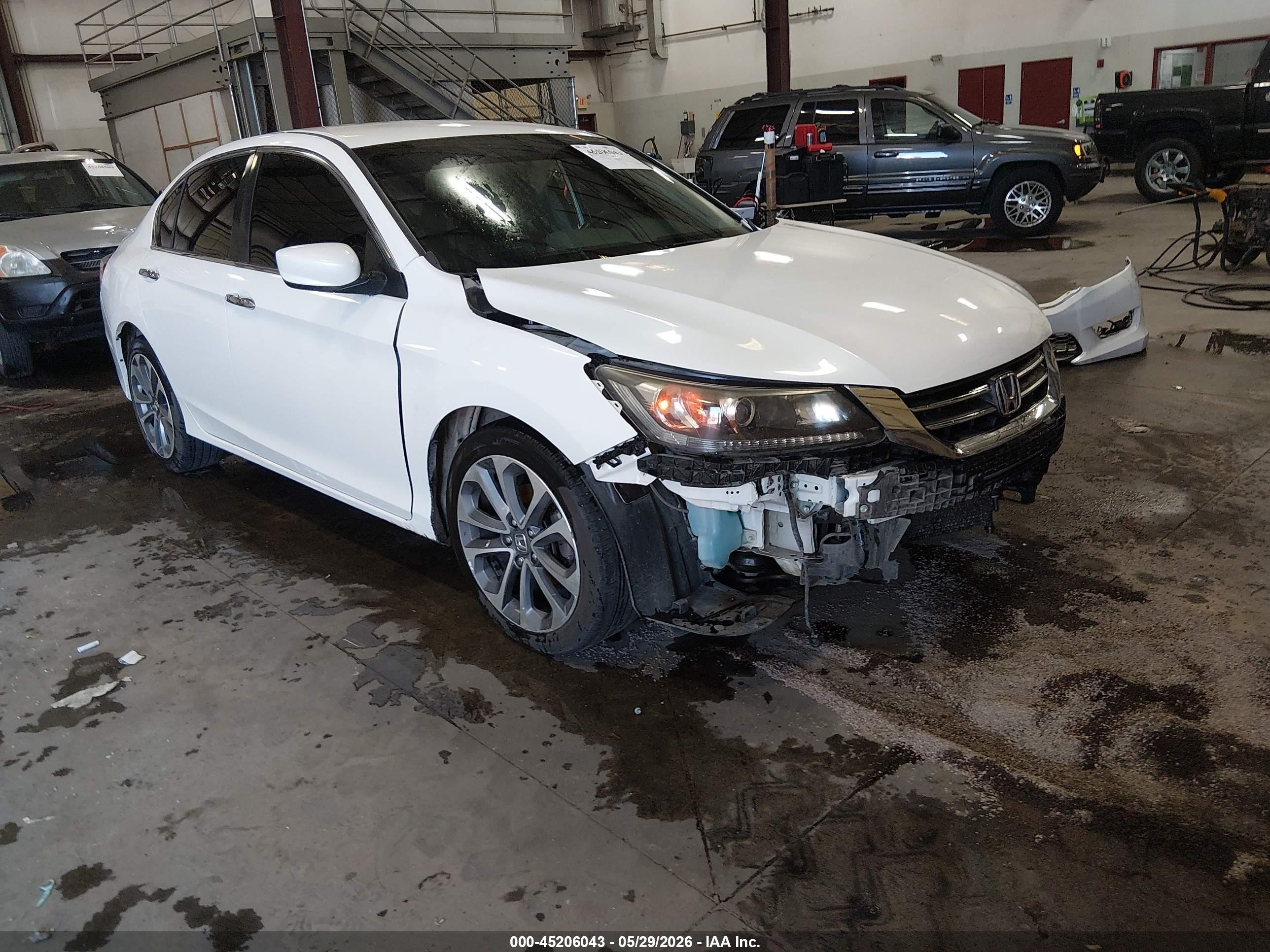2015 Honda Accord Sport Белый vin: 1HGCR2F56FA052559
