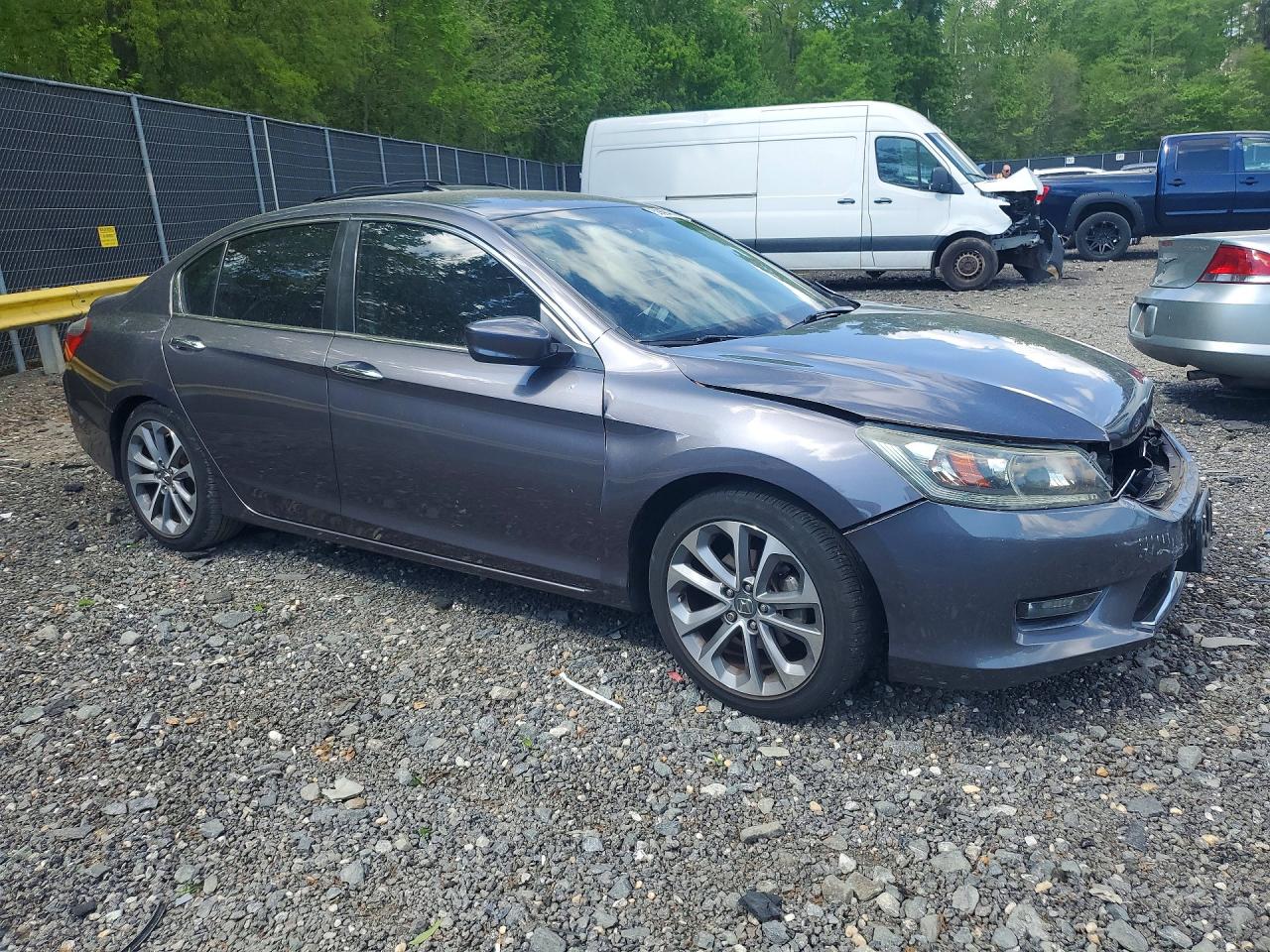 2015 Honda Accord Sport Gray vin: 1HGCR2F56FA063609