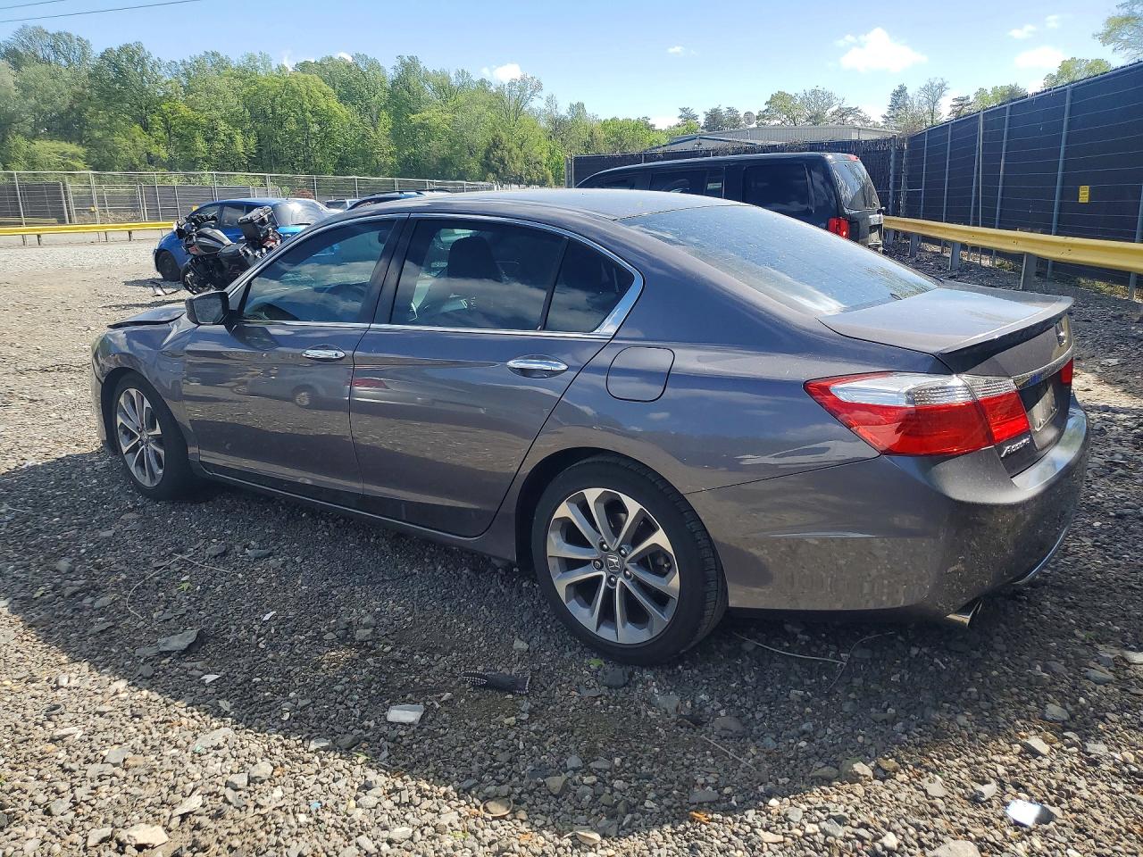 2015 Honda Accord Sport Gray vin: 1HGCR2F56FA063609