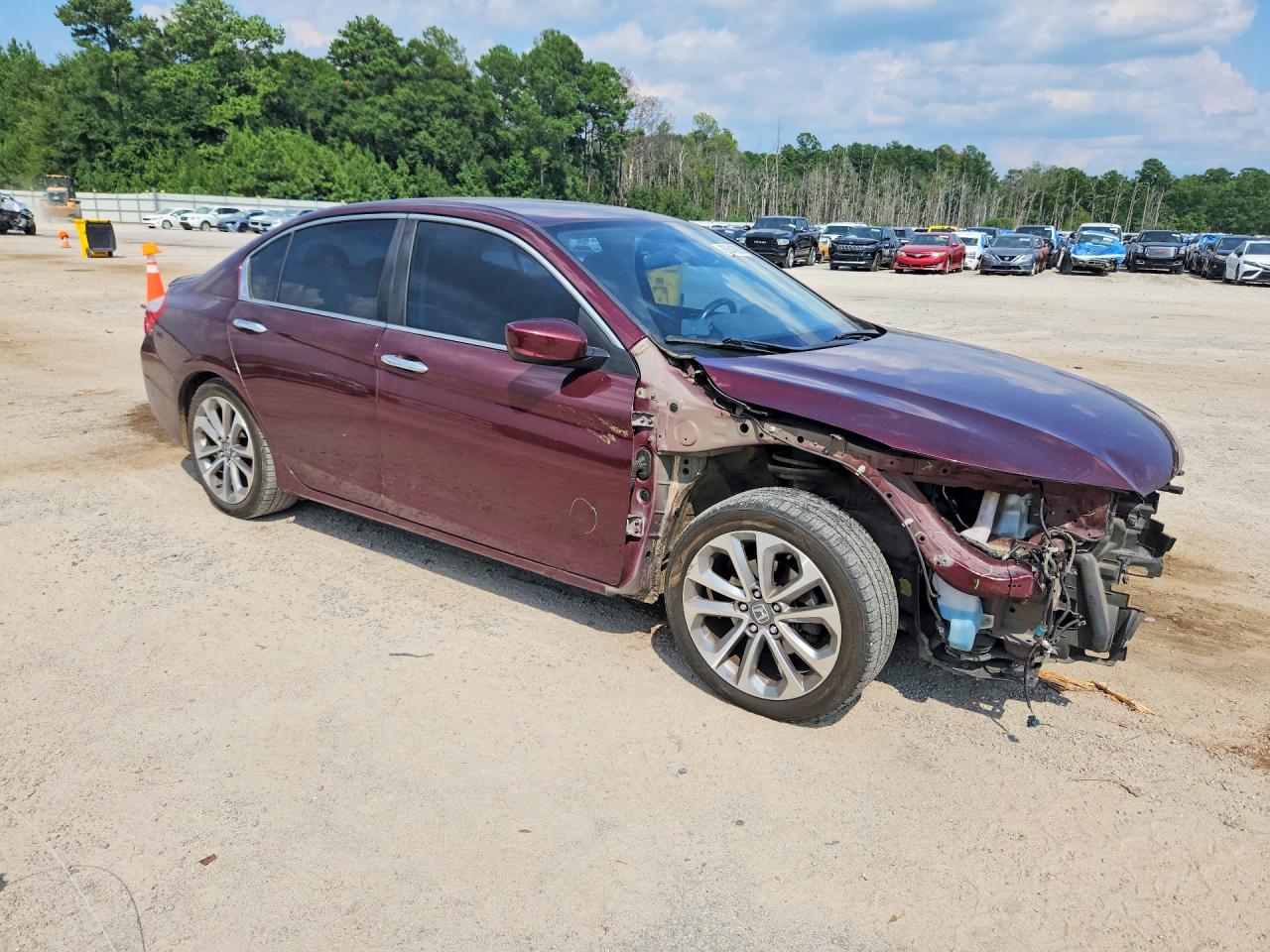 2015 Honda Accord Sport Maroon vin: 1HGCR2F56FA076957