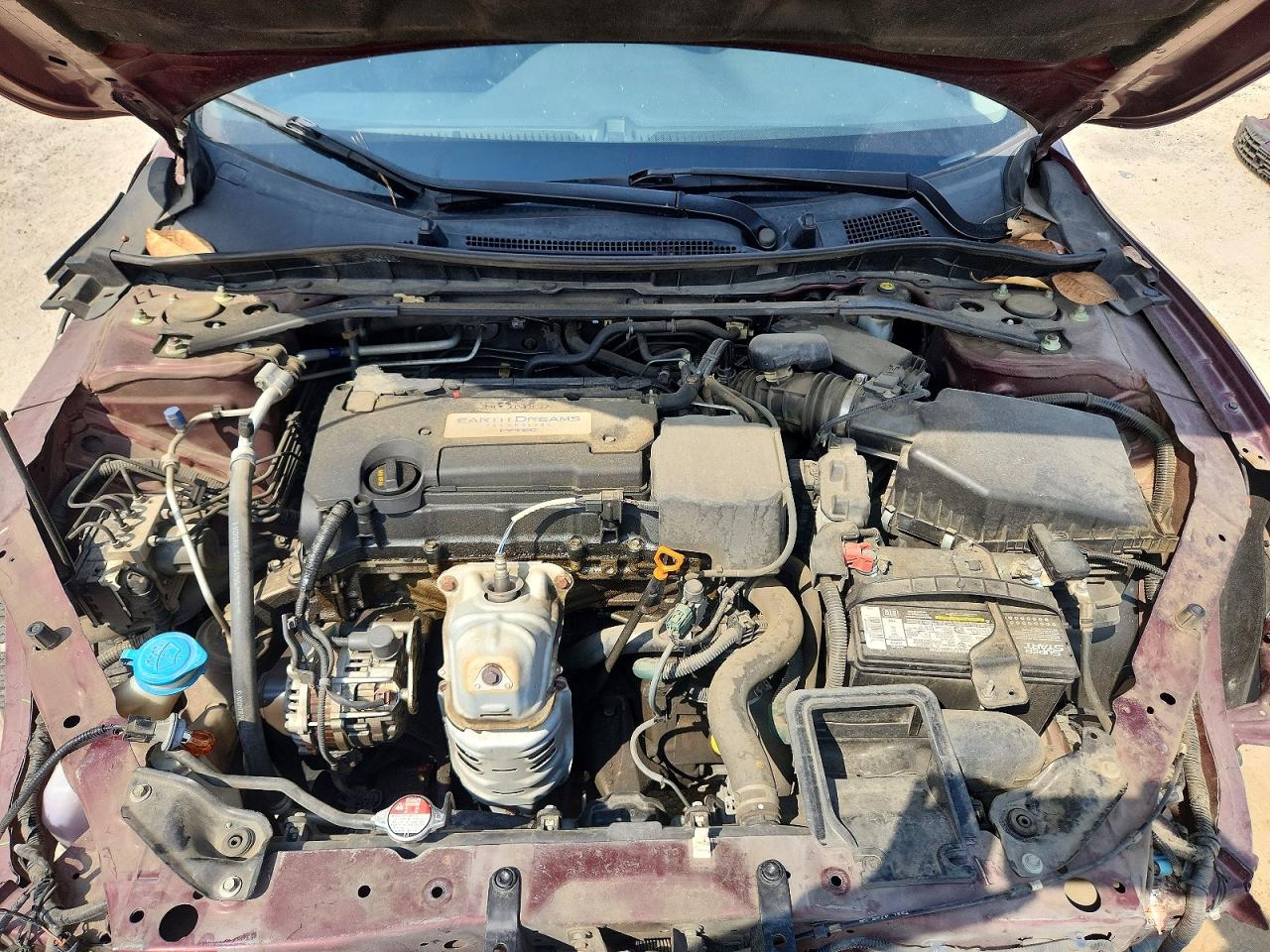 2015 Honda Accord Sport Maroon vin: 1HGCR2F56FA076957