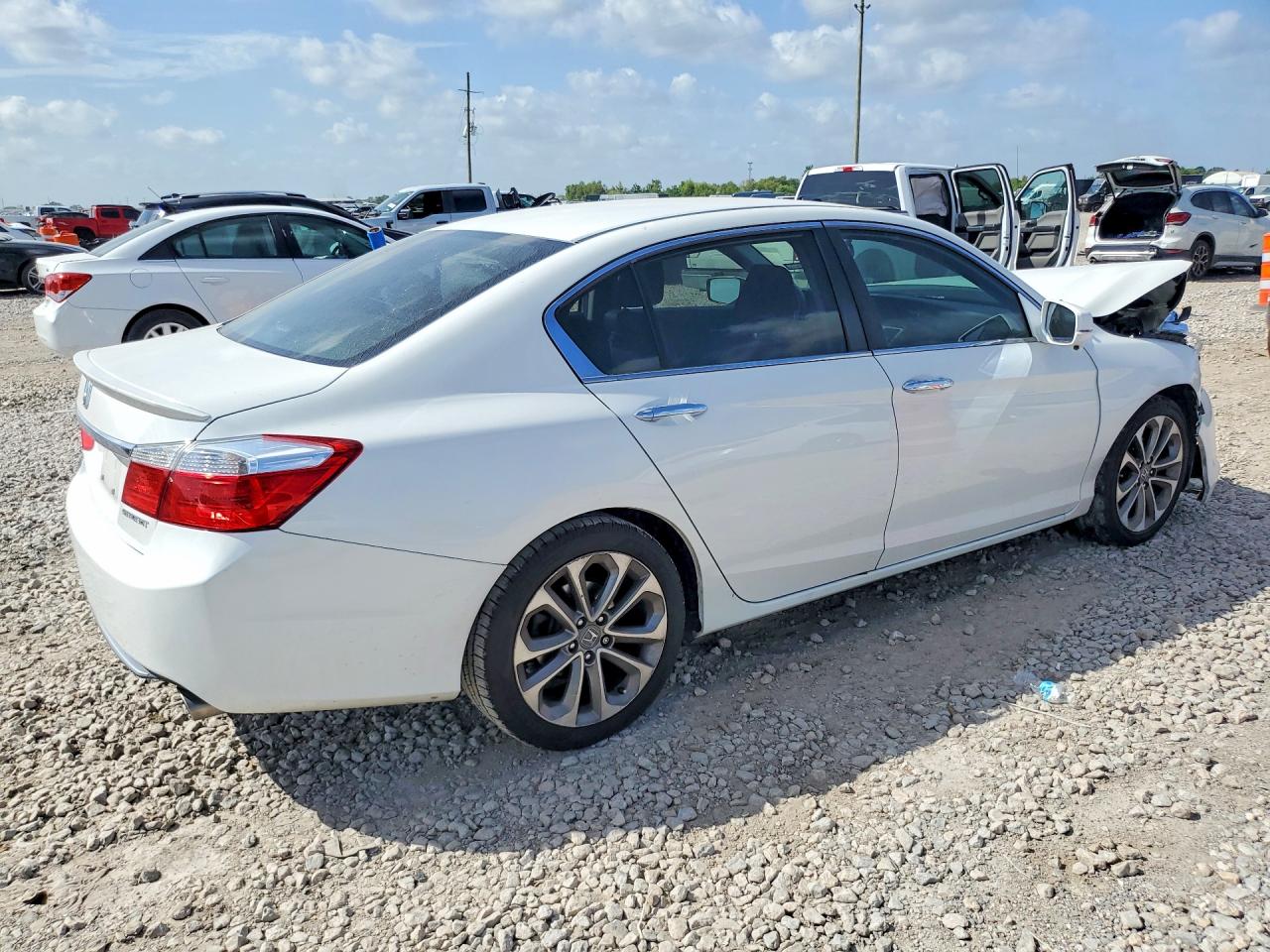 2015 Honda Accord Sport White vin: 1HGCR2F56FA114459