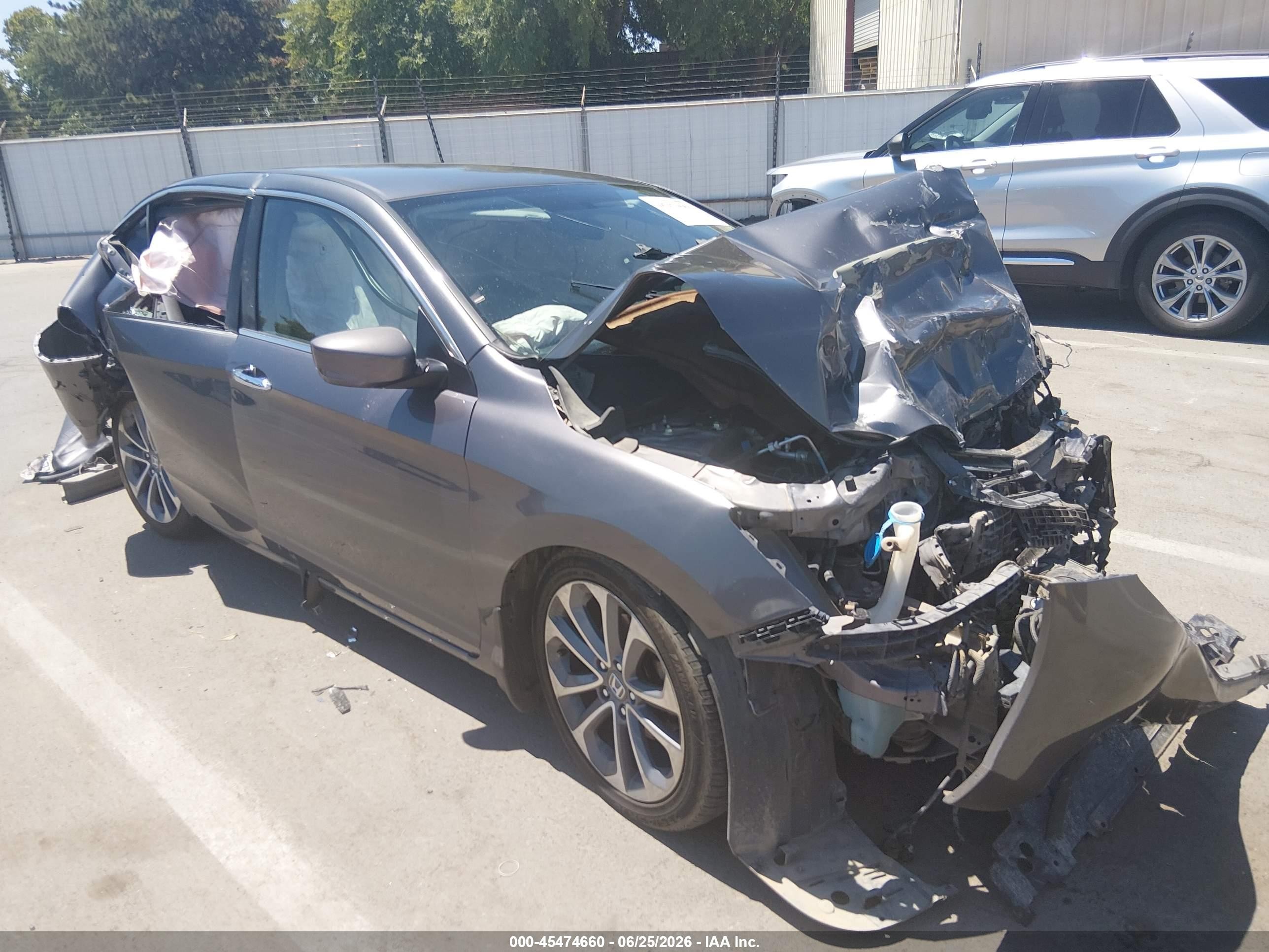 2015 Honda Accord Sport Gray vin: 1HGCR2F56FA174743