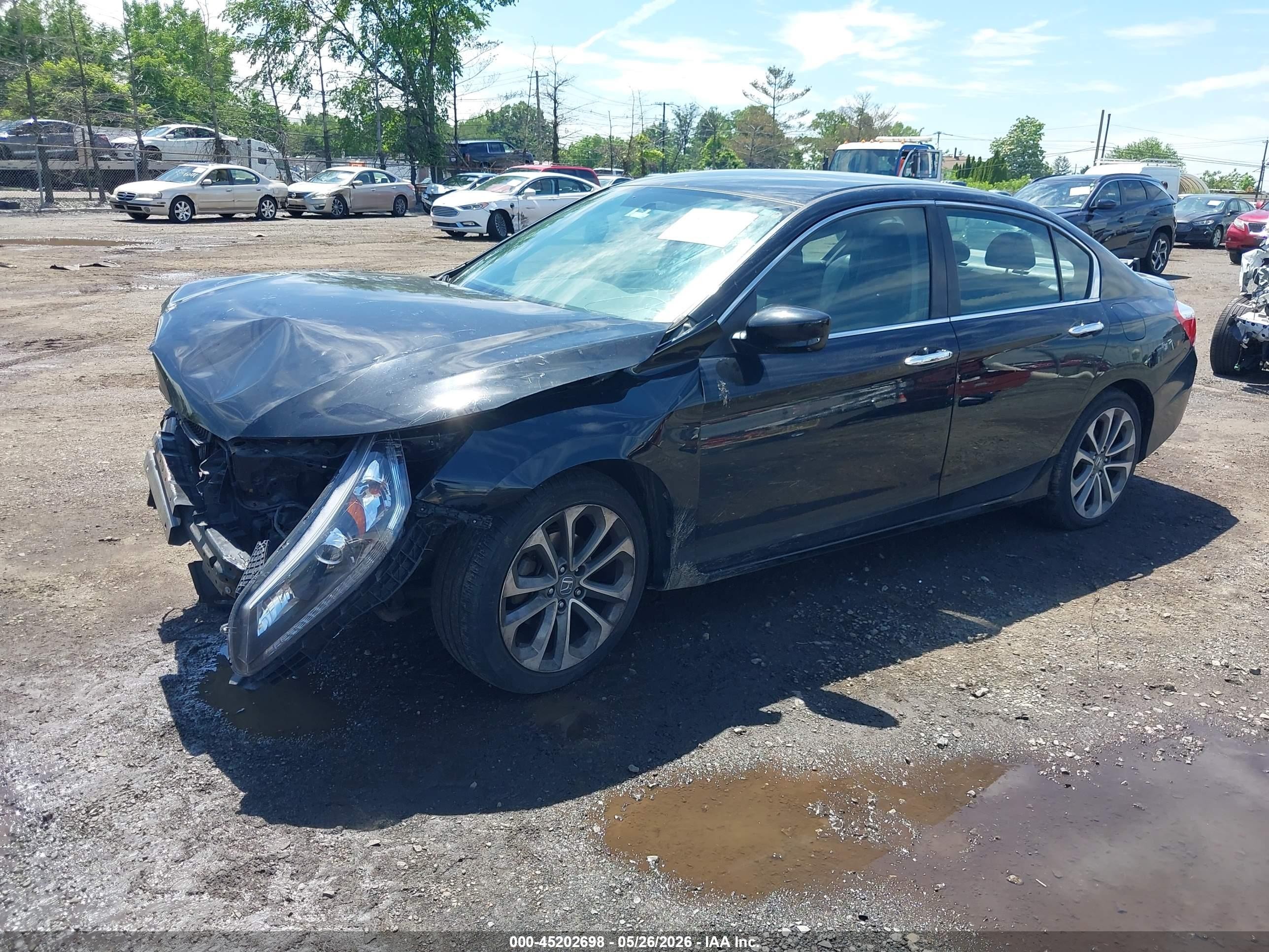 2015 Honda Accord Sport Black vin: 1HGCR2F56FA182888