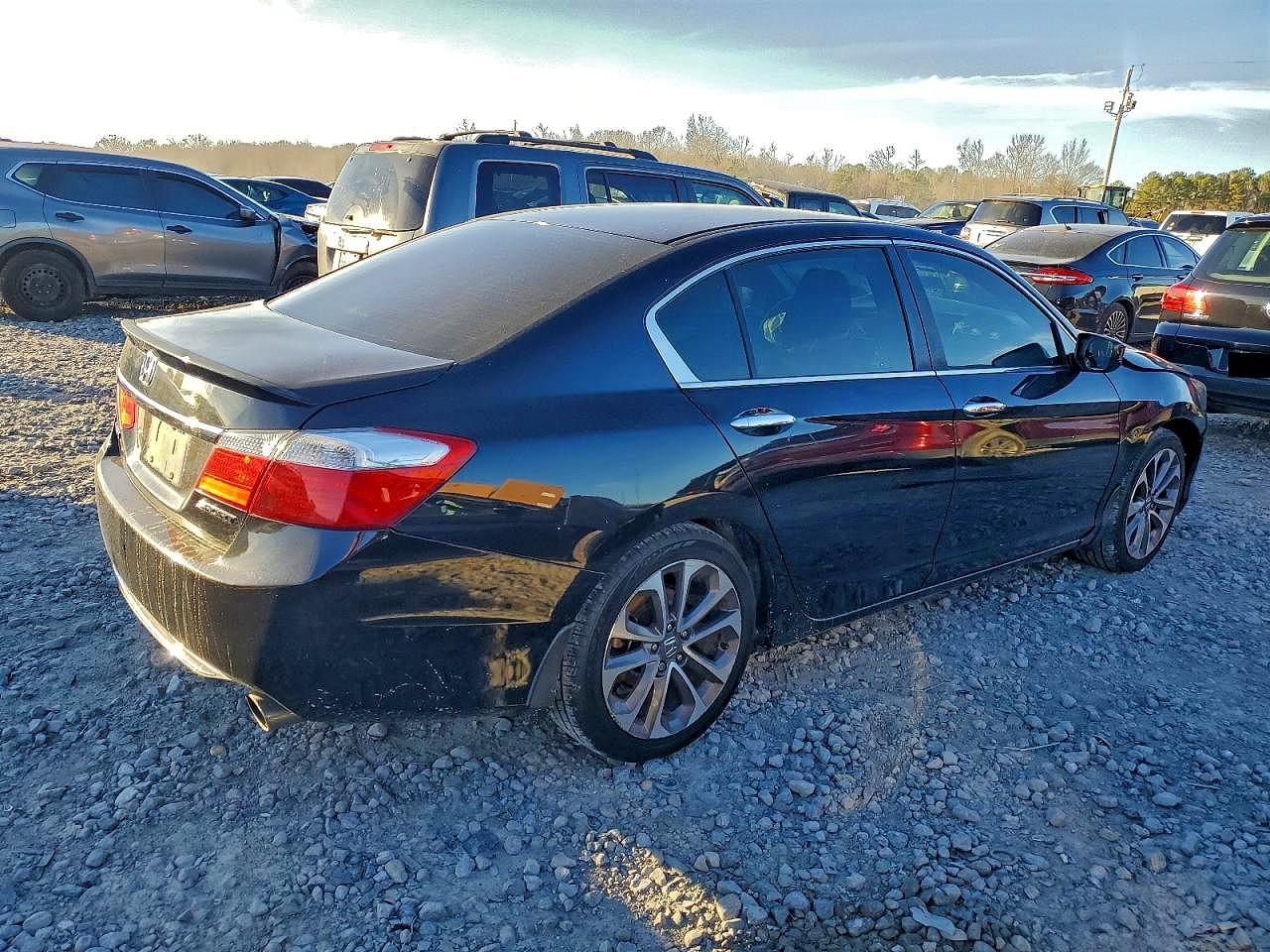 2015 Honda Accord Sport Черный vin: 1HGCR2F56FA185967