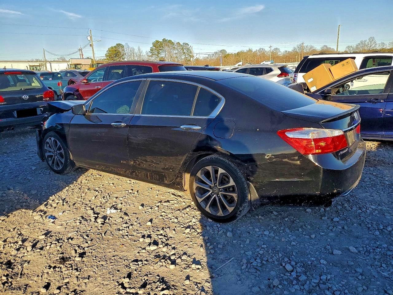 2015 Honda Accord Sport Черный vin: 1HGCR2F56FA185967