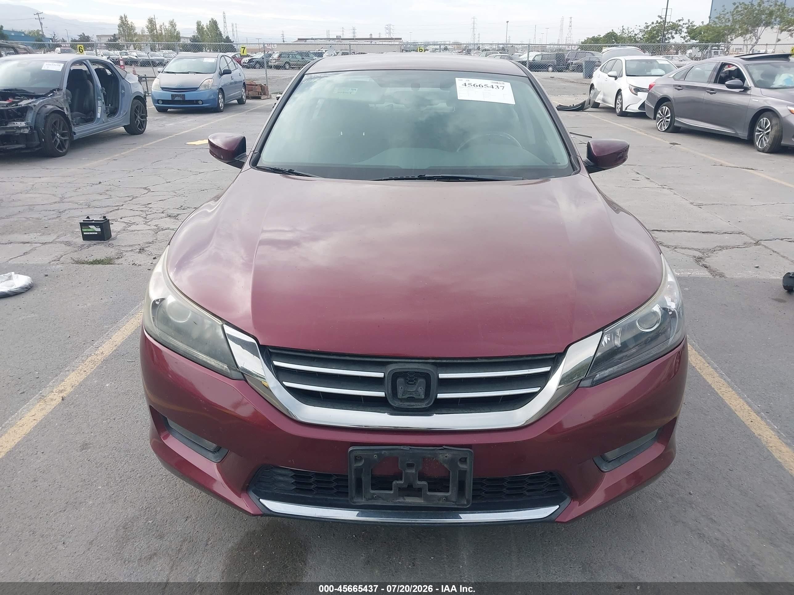 2015 Honda Accord Sport Burgundy vin: 1HGCR2F56FA197813