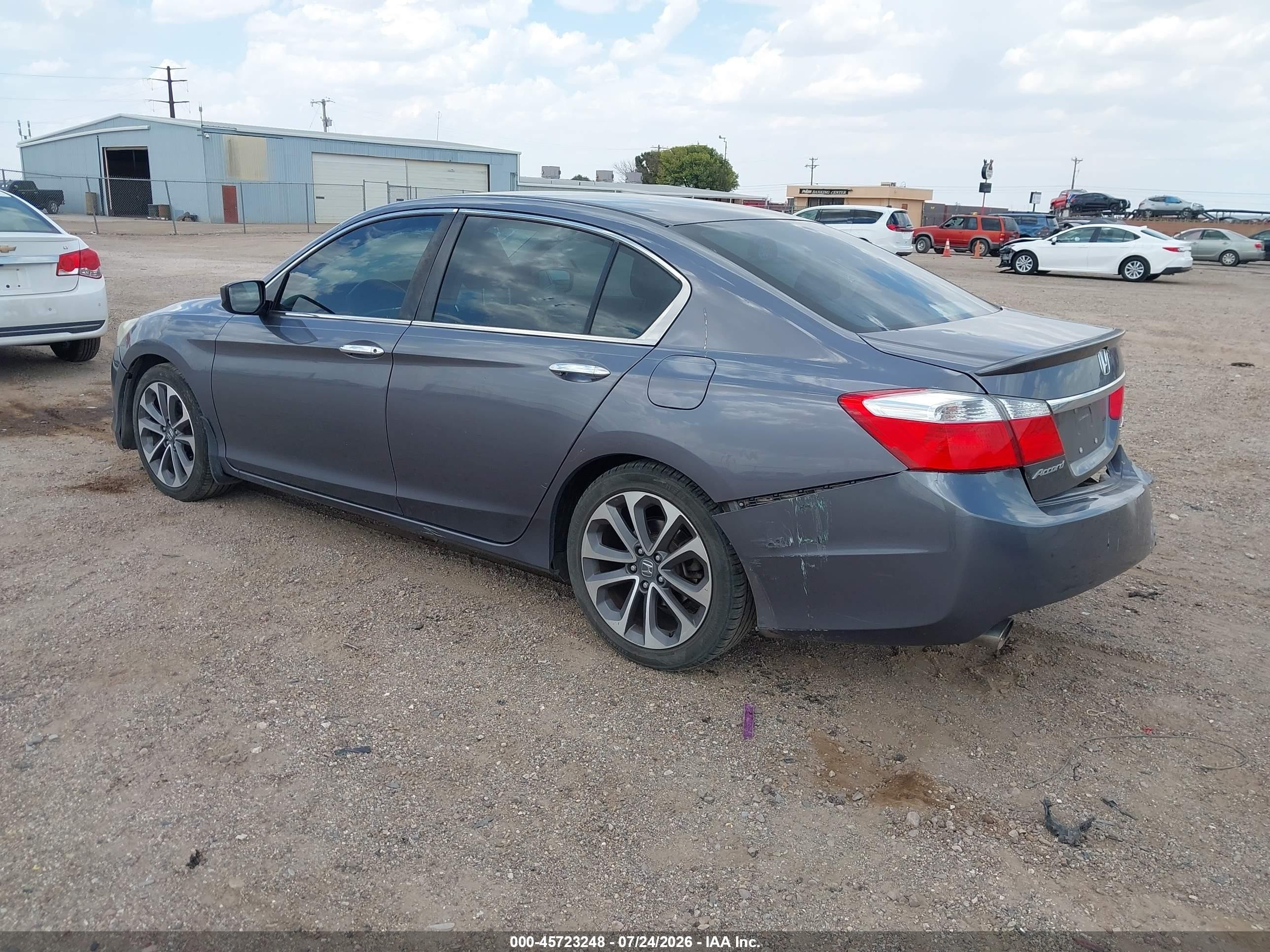 2015 Honda Accord Sport Gray vin: 1HGCR2F56FA222693