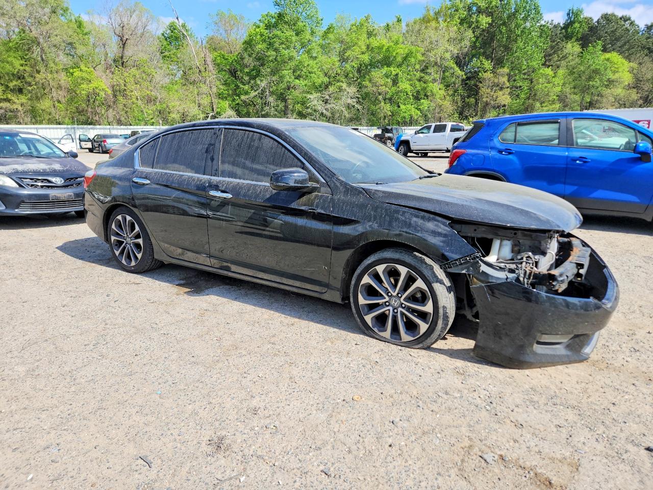 2015 Honda Accord Sport Черный vin: 1HGCR2F56FA258352