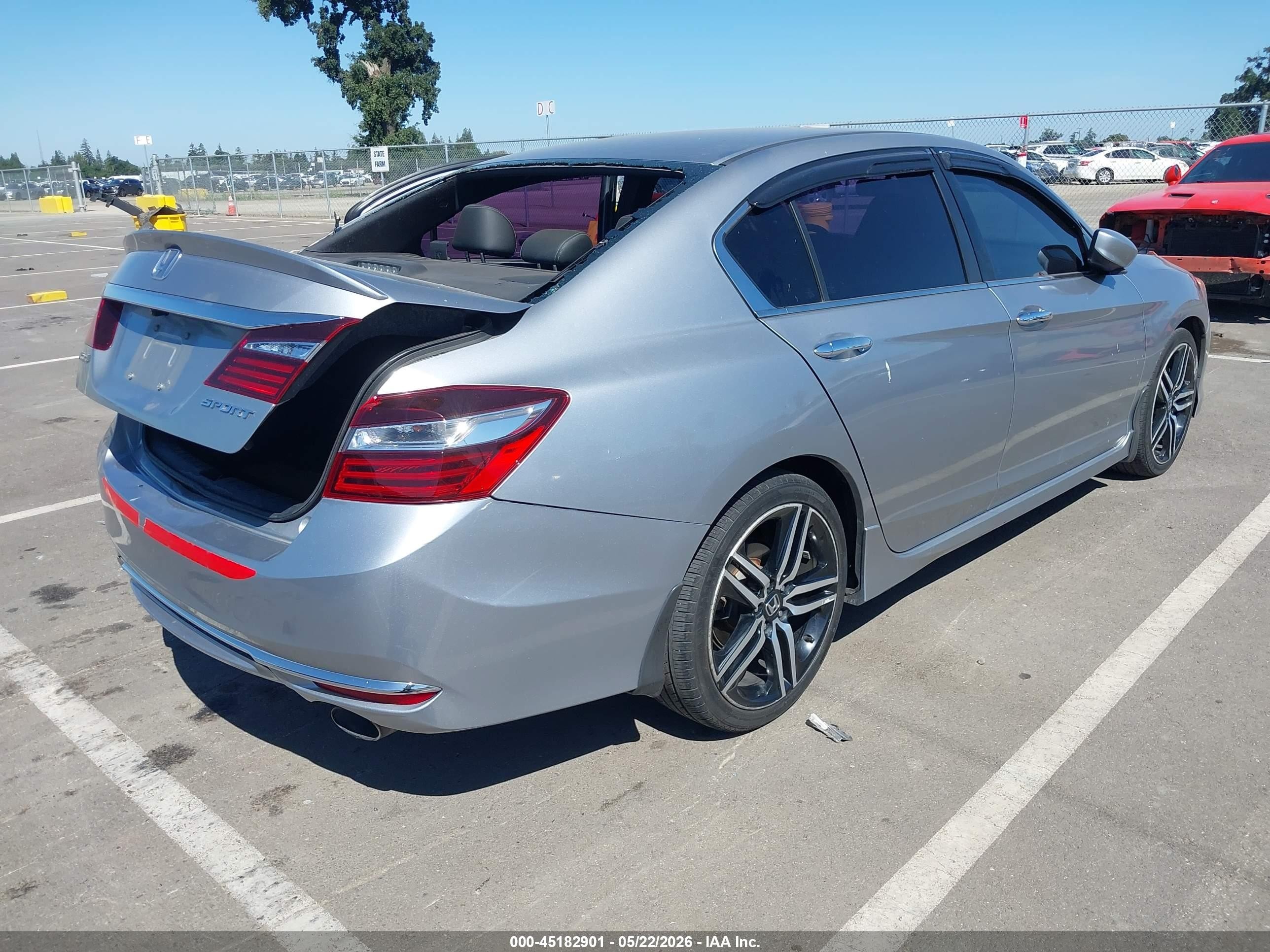 2017 Honda Accord Sport Silver vin: 1HGCR2F56HA031472
