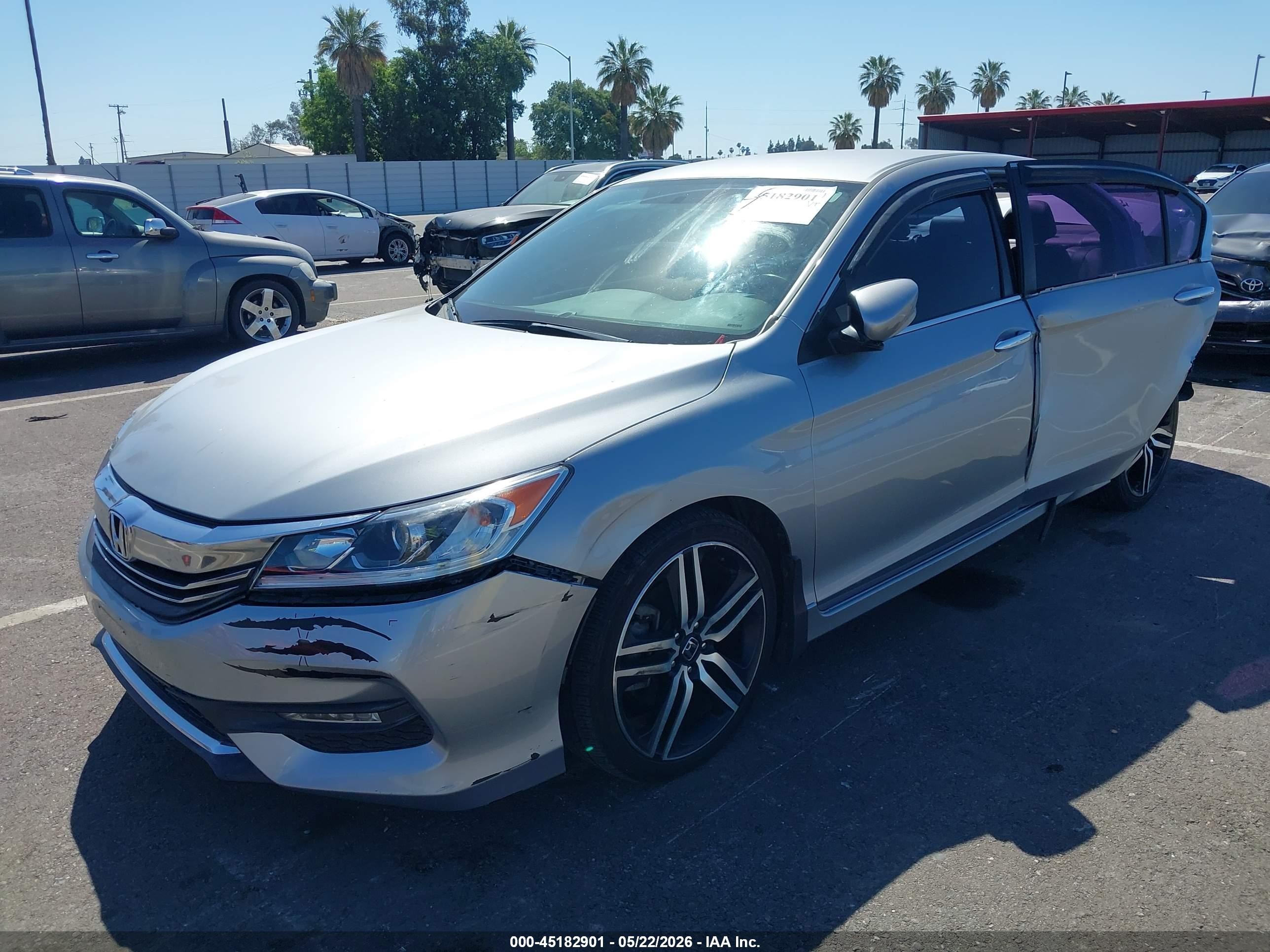 2017 Honda Accord Sport Silver vin: 1HGCR2F56HA031472