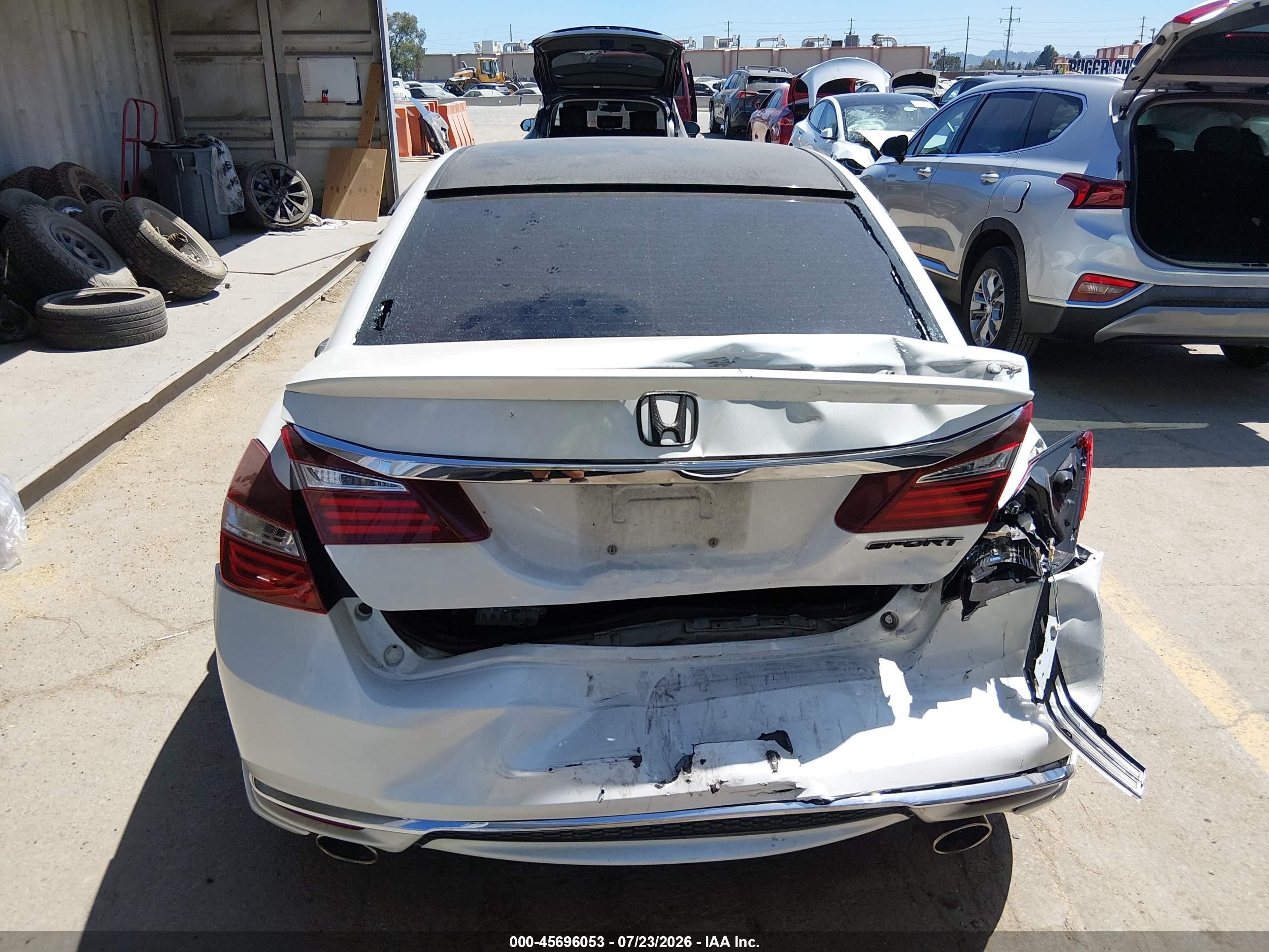 2017 Honda Accord Sport White vin: 1HGCR2F56HA146198