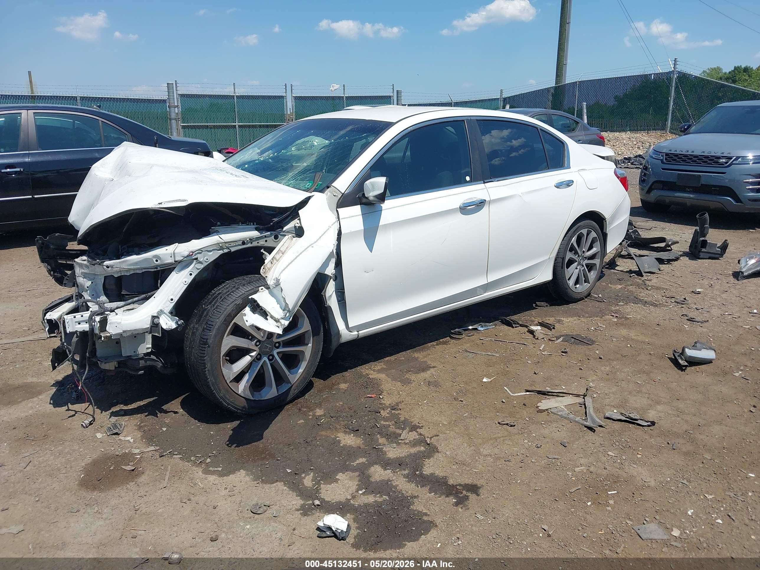 2013 Honda Accord Sport White vin: 1HGCR2F57DA026985