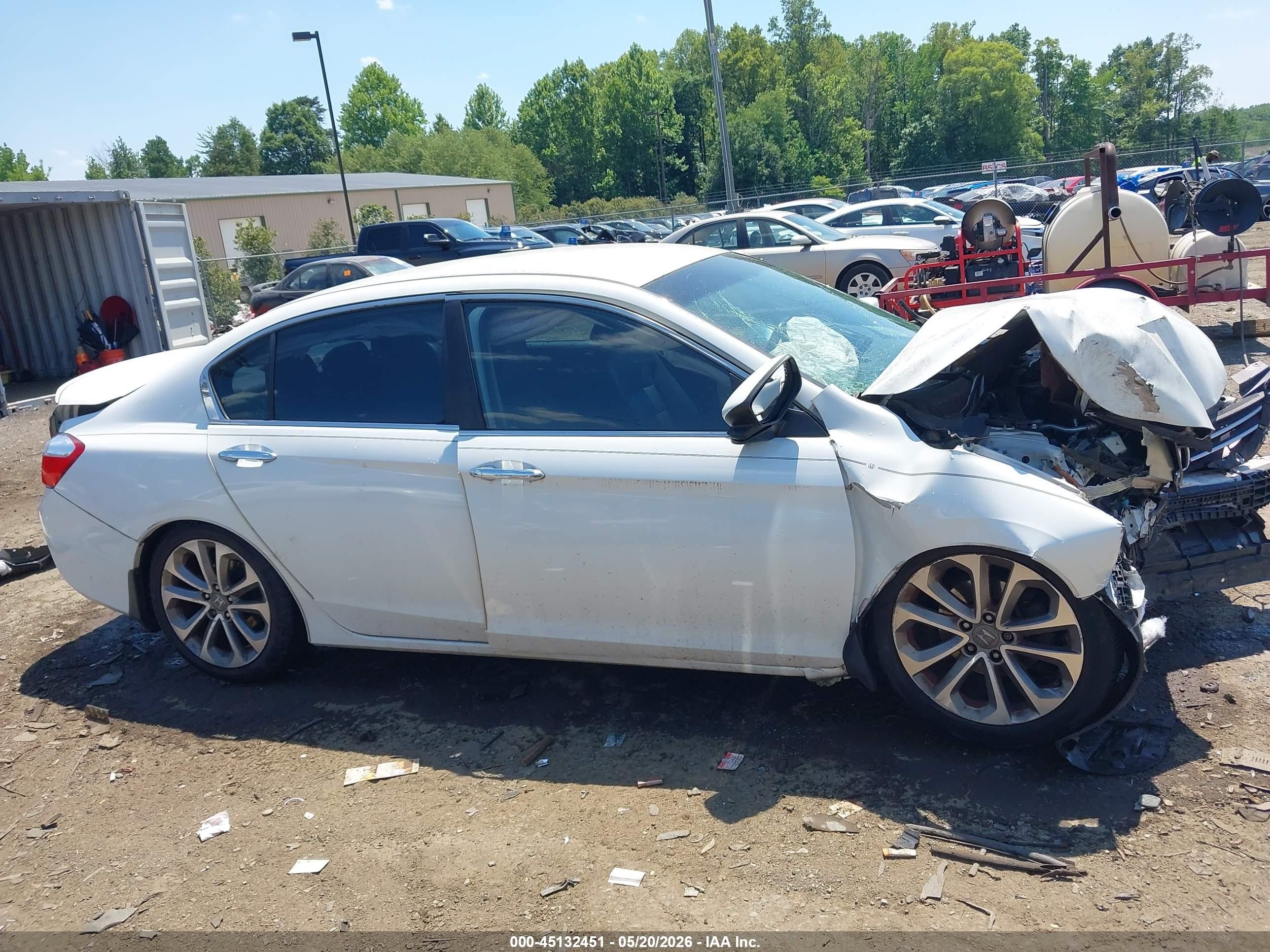 2013 Honda Accord Sport White vin: 1HGCR2F57DA026985