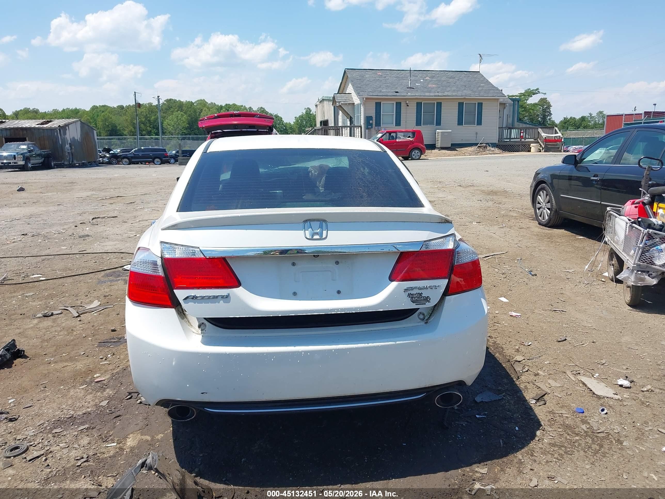 2013 Honda Accord Sport White vin: 1HGCR2F57DA026985