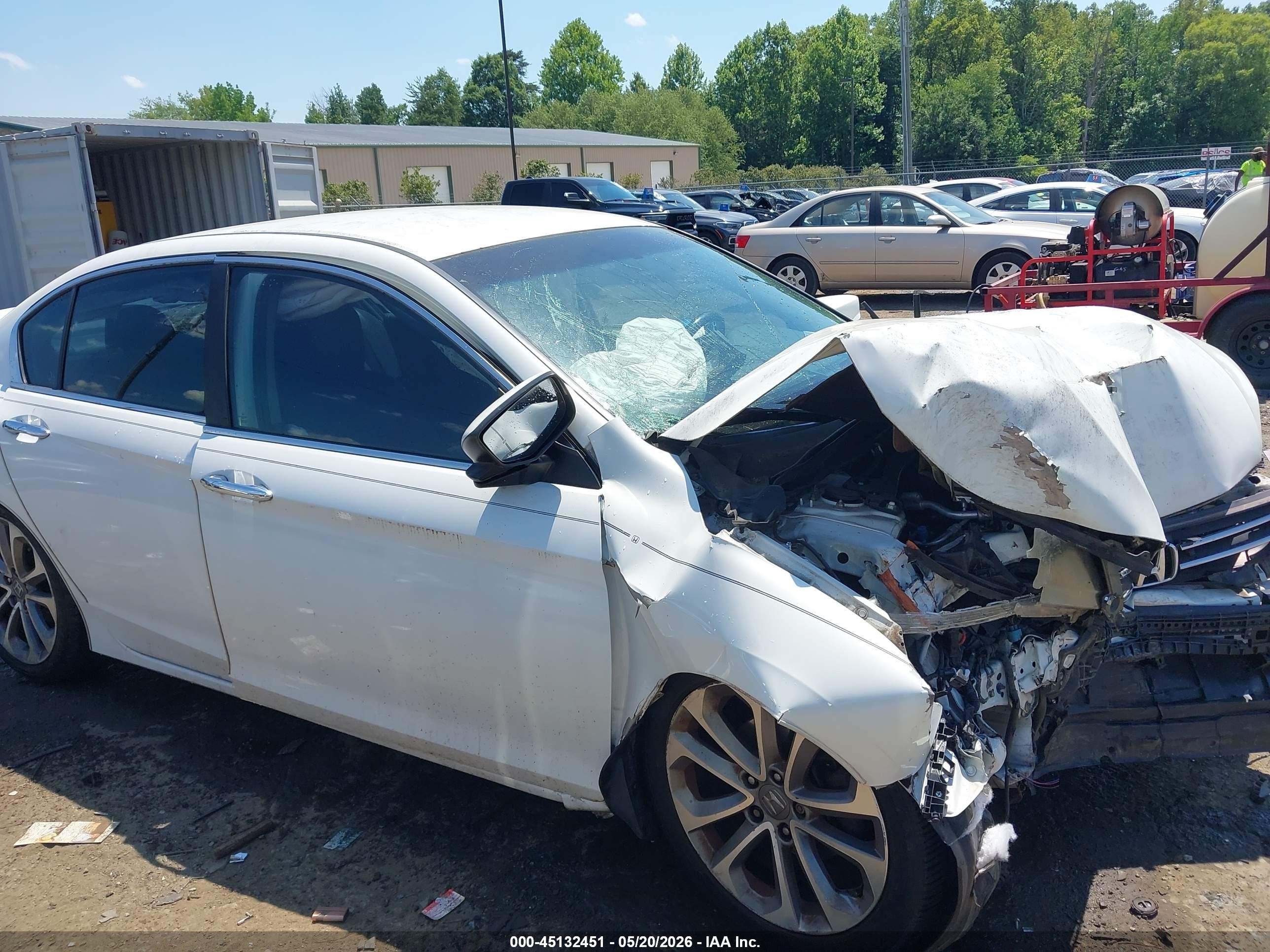 2013 Honda Accord Sport White vin: 1HGCR2F57DA026985
