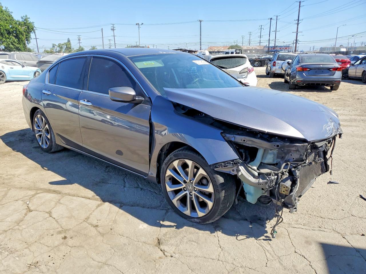 2013 Honda Accord Sport Gray vin: 1HGCR2F57DA057704