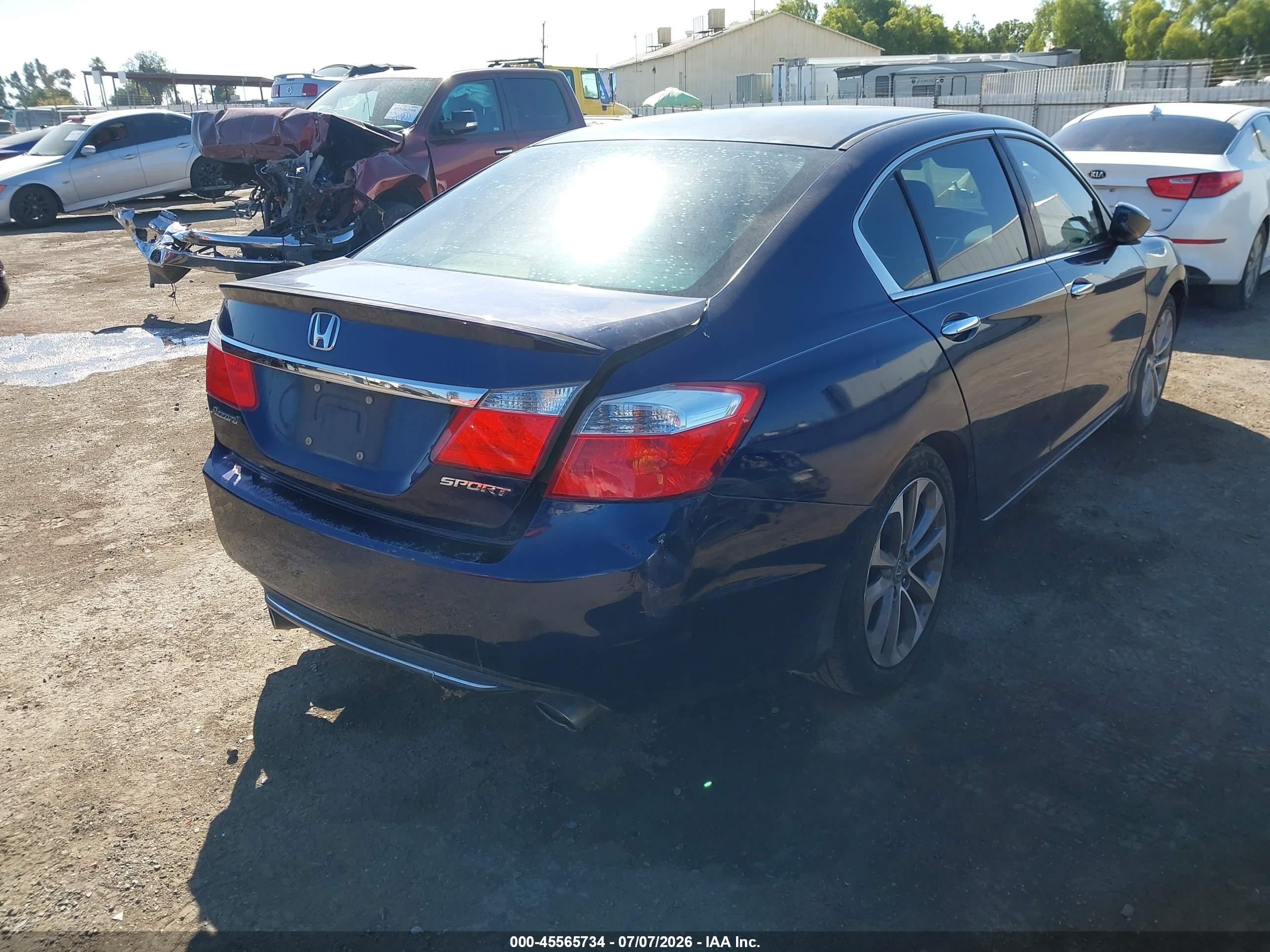 2013 Honda Accord Sport Blue vin: 1HGCR2F57DA066273