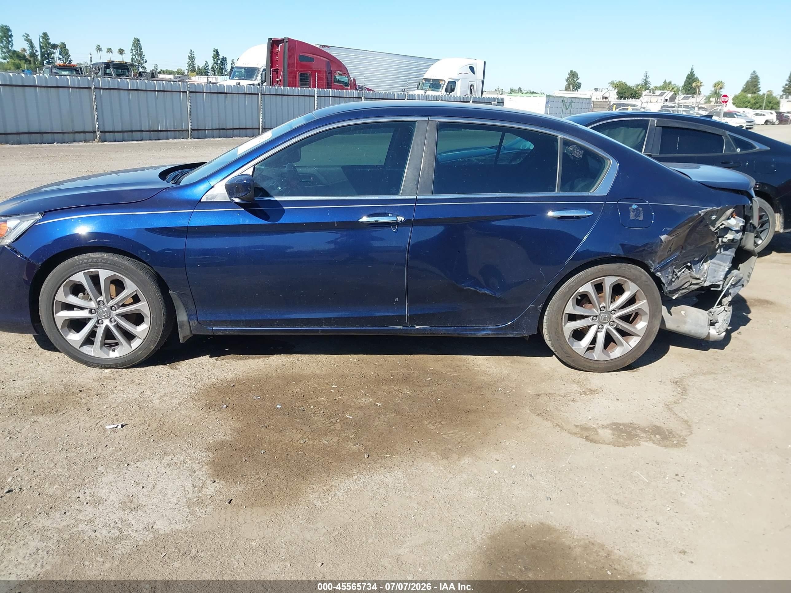 2013 Honda Accord Sport Blue vin: 1HGCR2F57DA066273