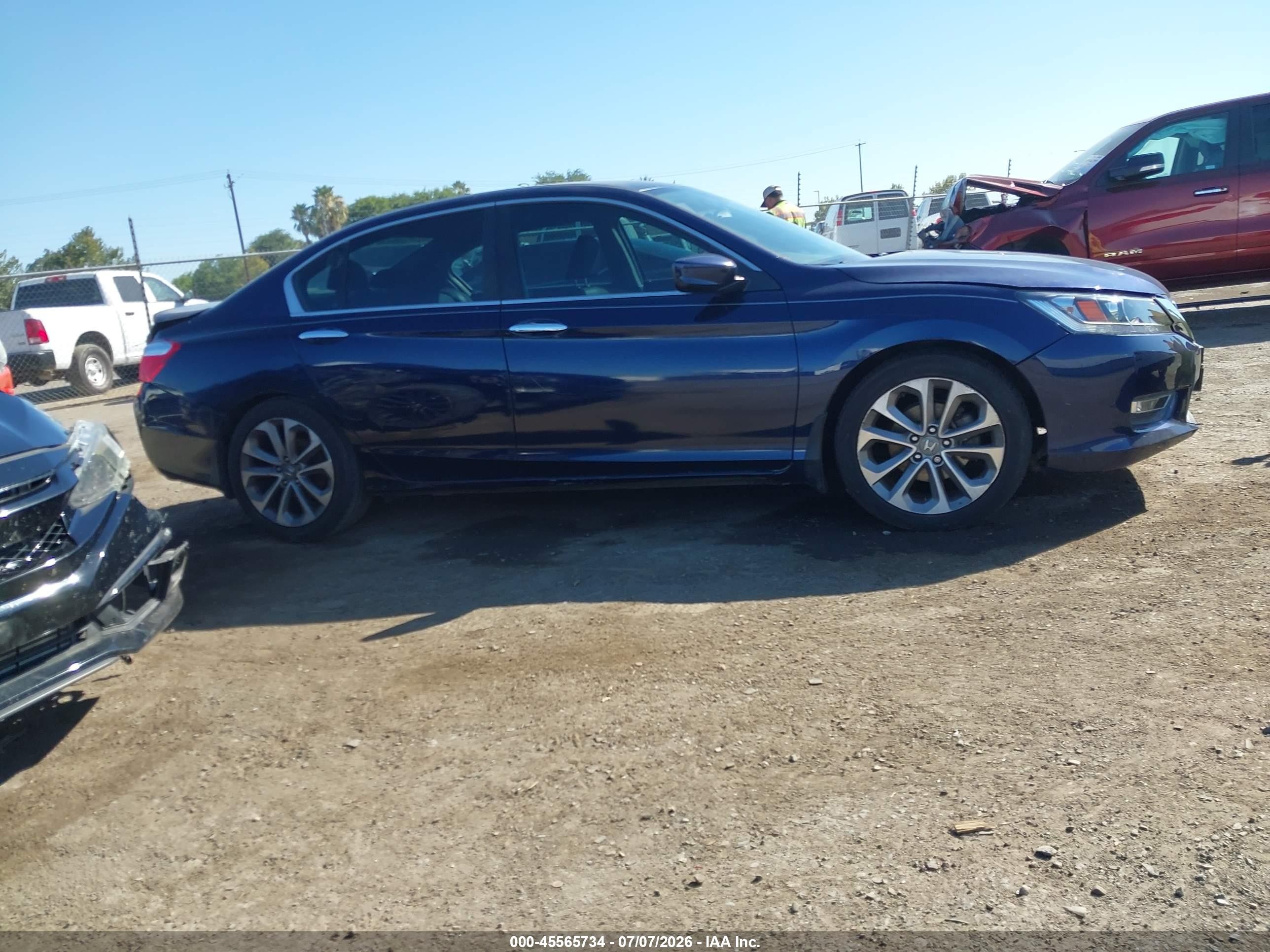 2013 Honda Accord Sport Blue vin: 1HGCR2F57DA066273